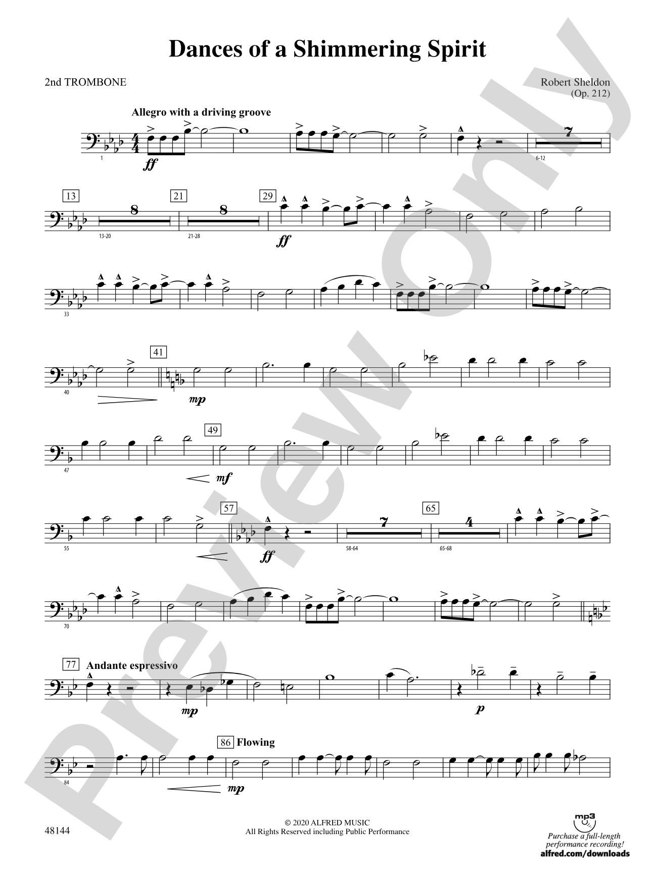 Dances of a Shimmering Spirit: 2nd Trombone