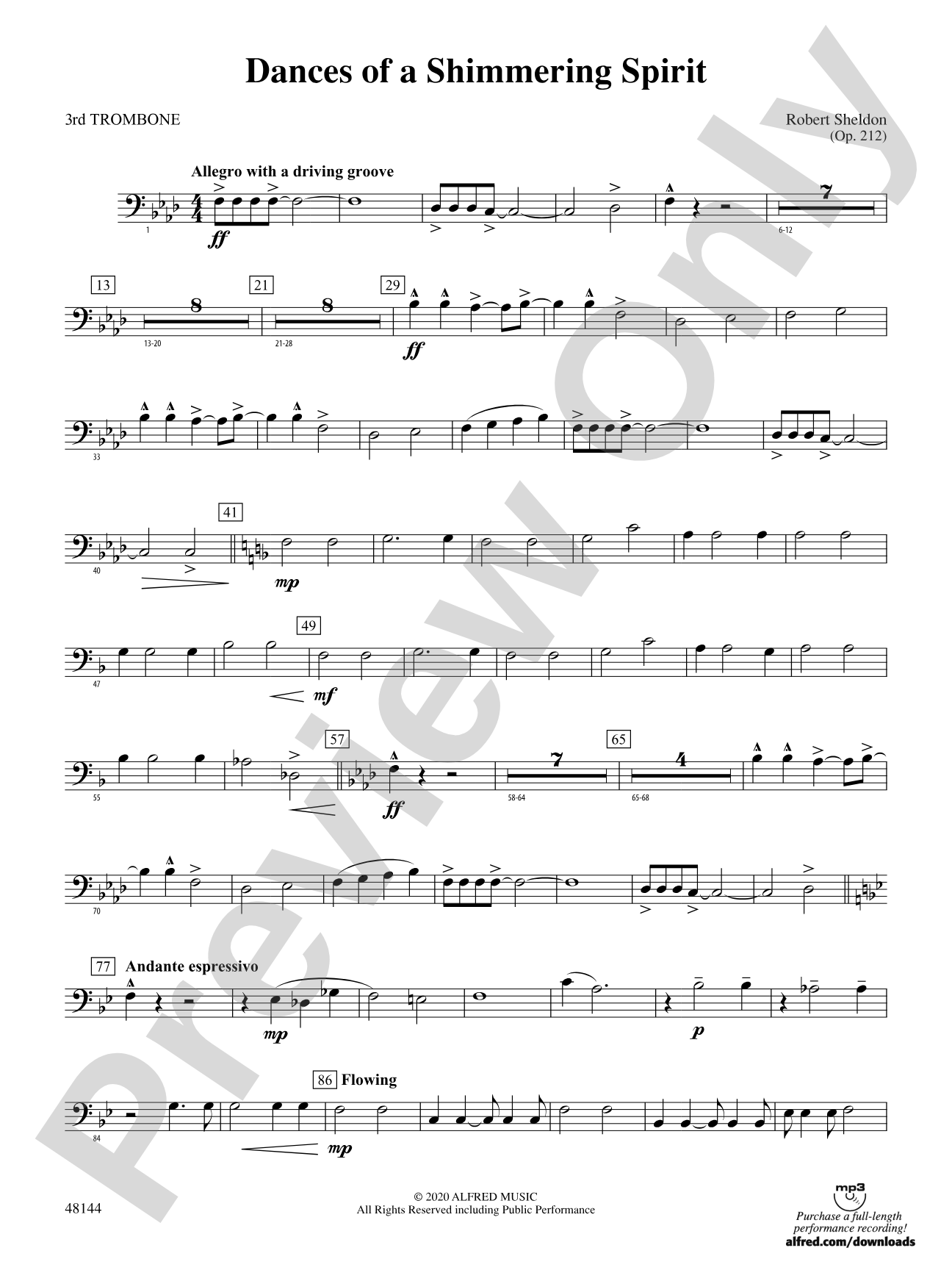 Dances of a Shimmering Spirit: 3rd Trombone