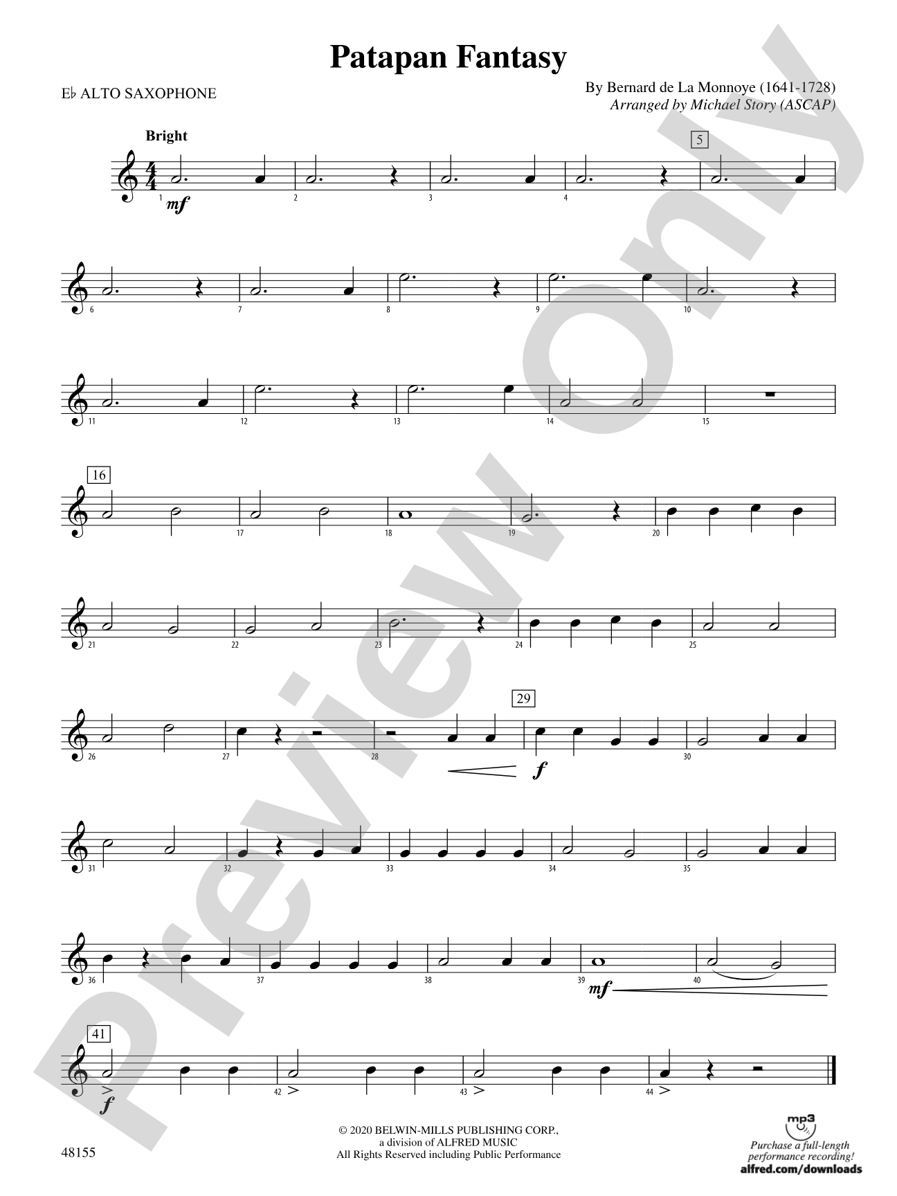 Patapan Fantasy: E-flat Alto Saxophone