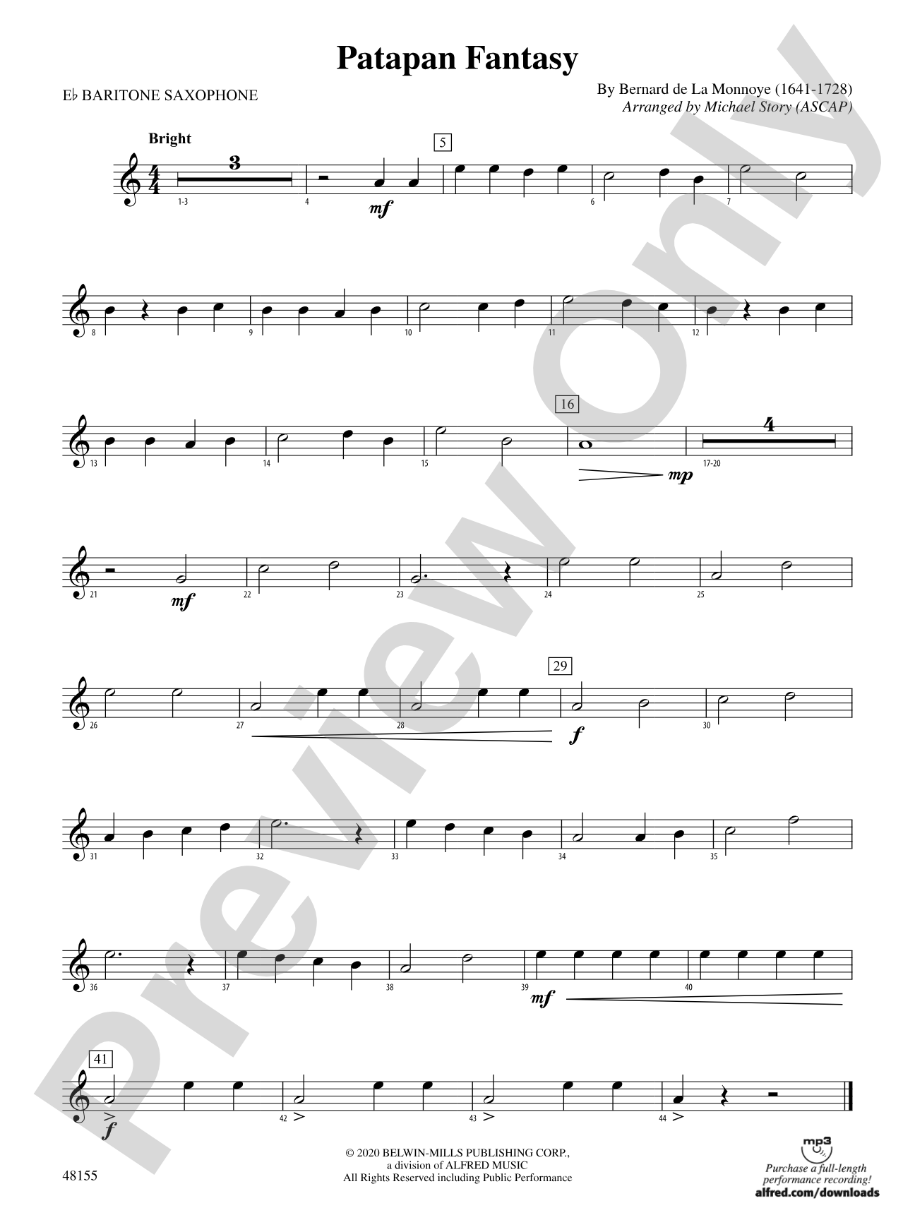 Patapan Fantasy: E-flat Baritone Saxophone