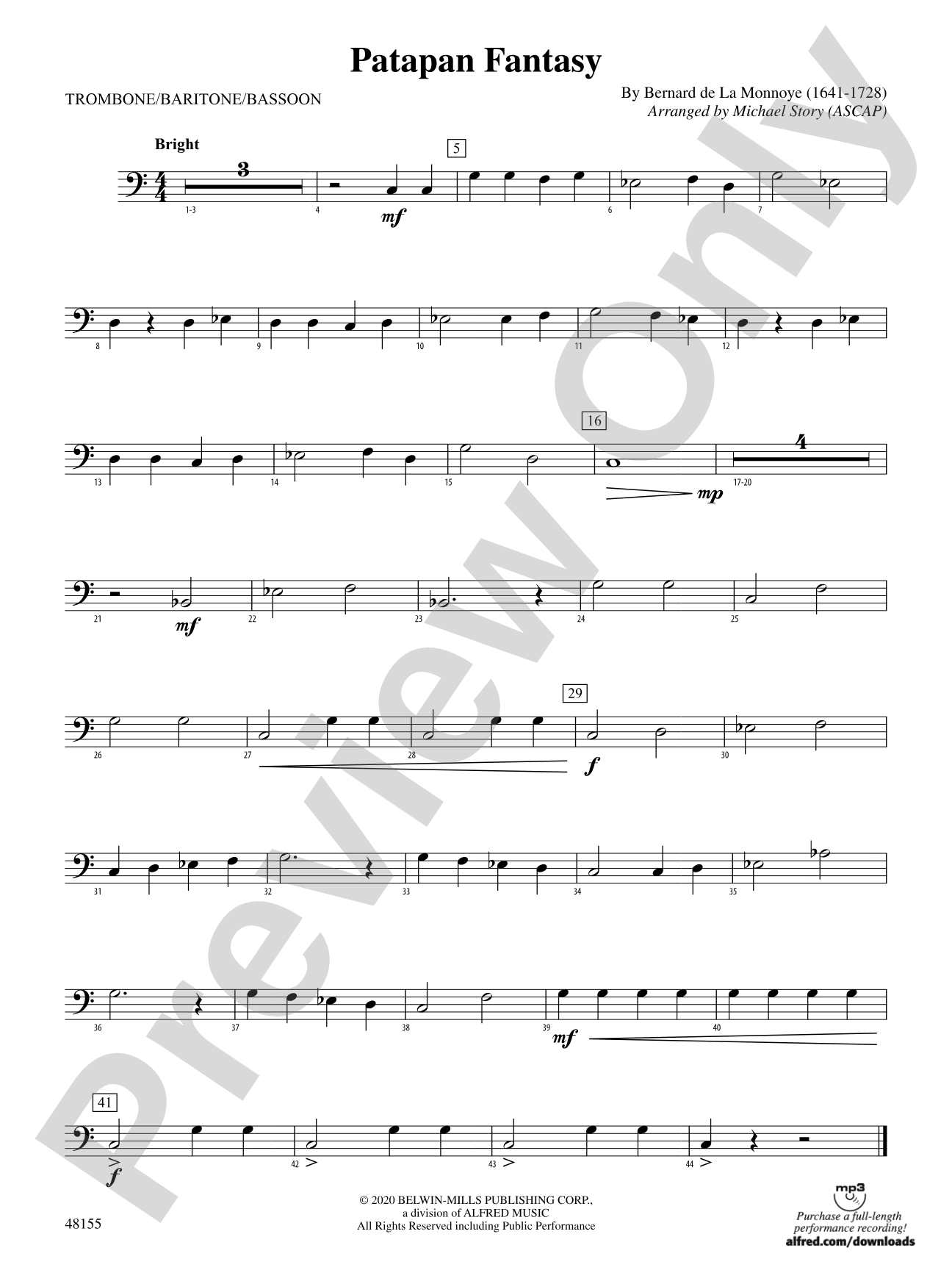 Patapan Fantasy: 1st Trombone