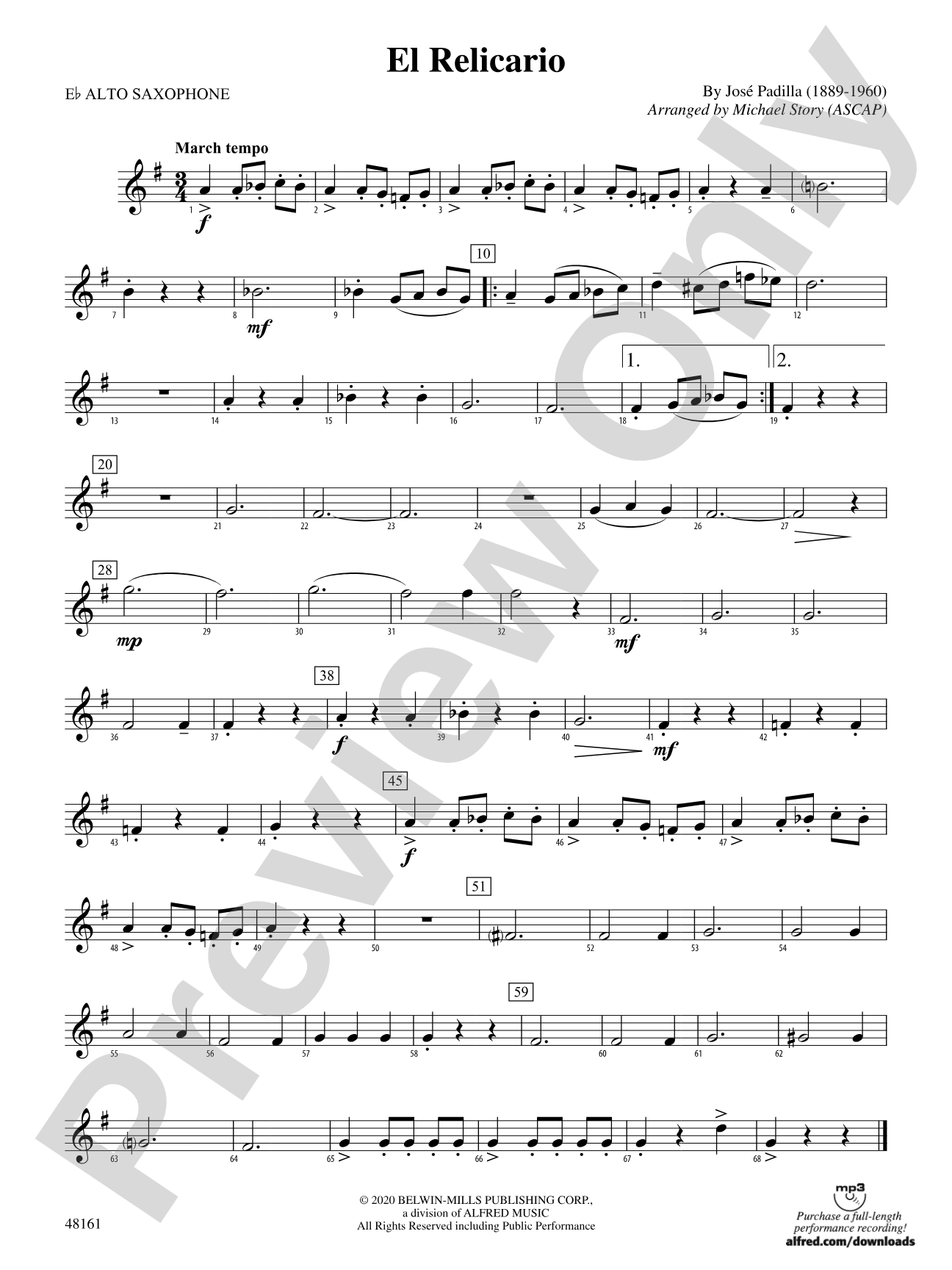 El Relicario: E-flat Alto Saxophone