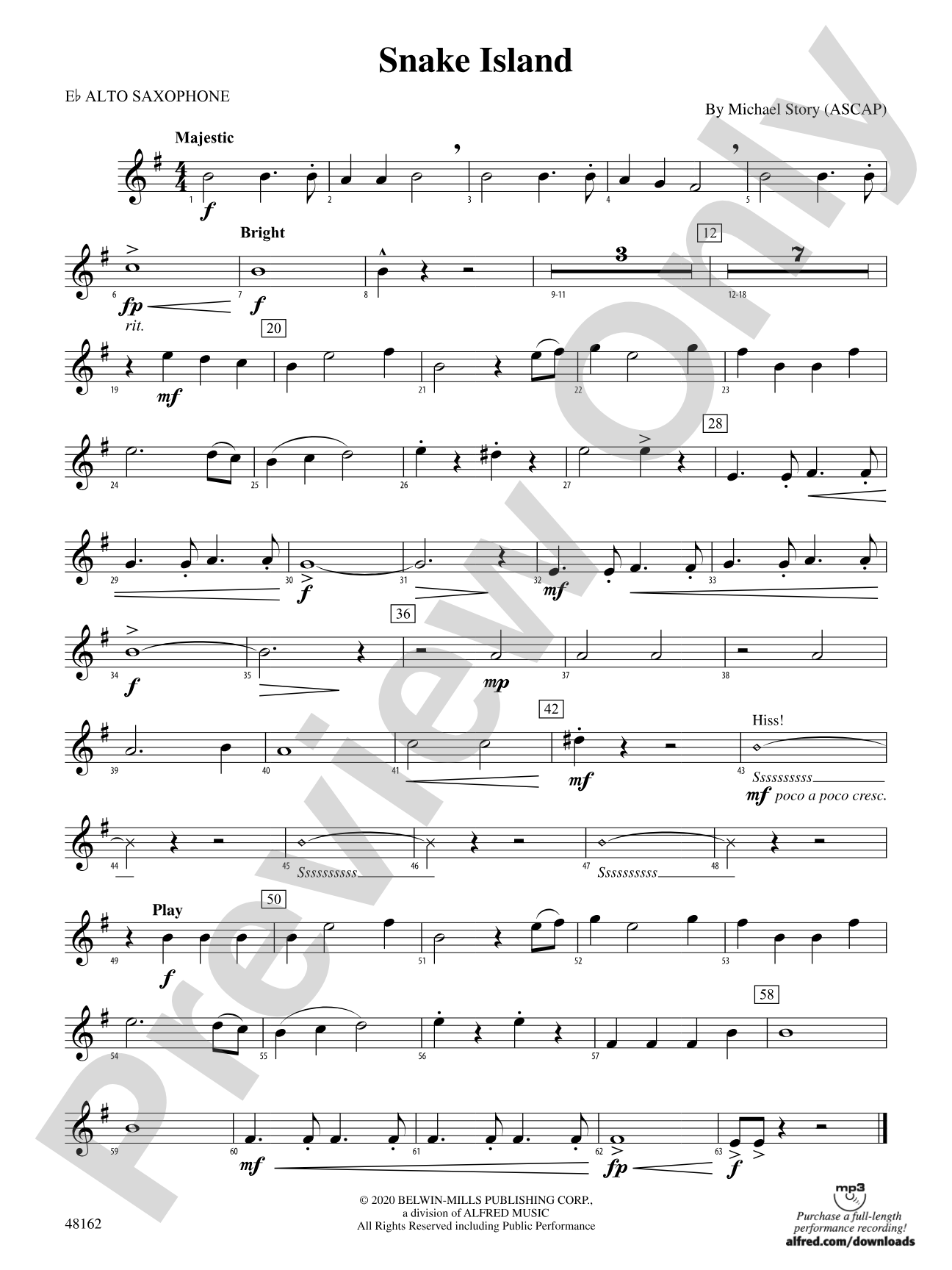 Snake Island: E-flat Alto Saxophone