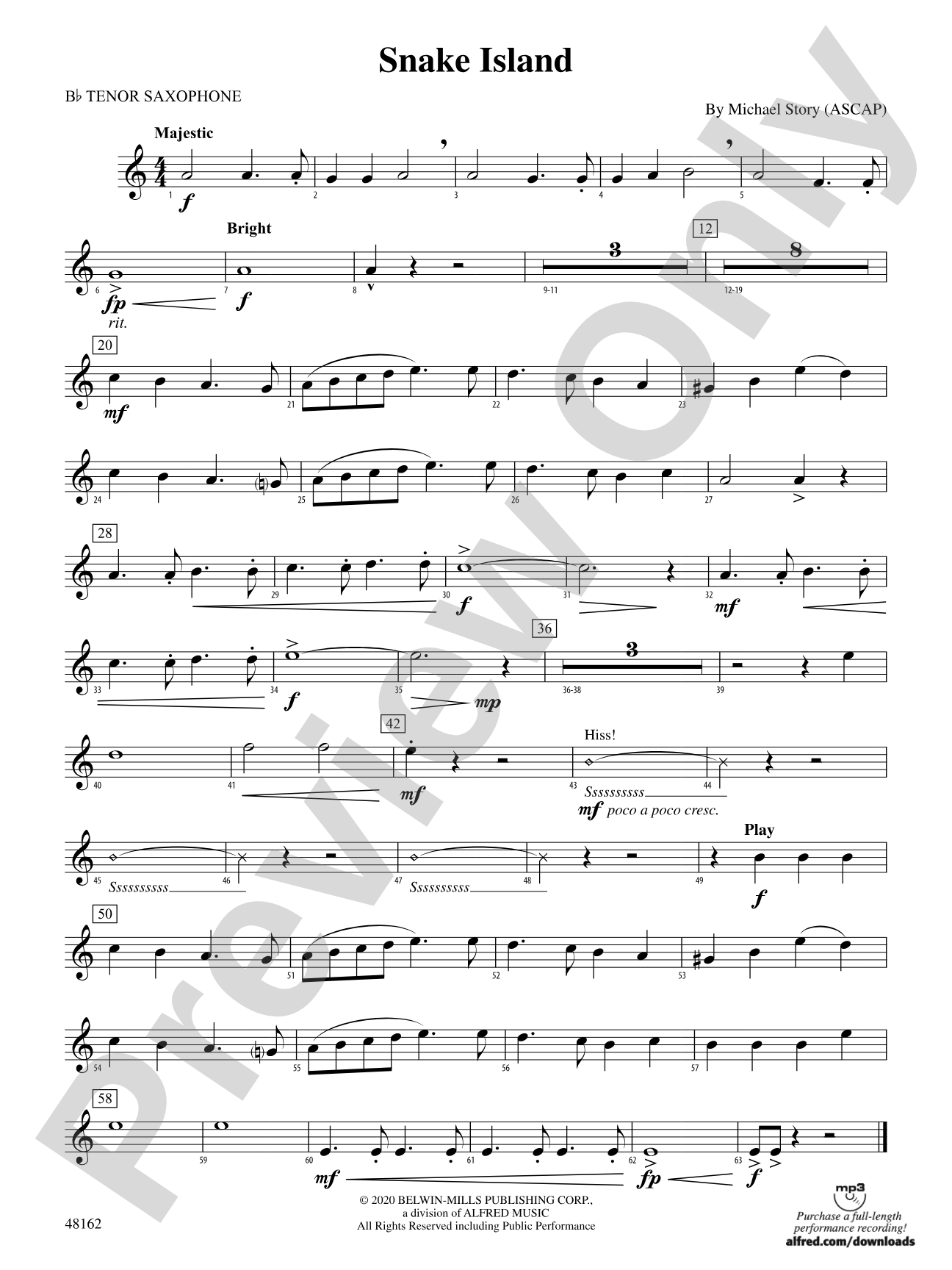 Snake Island: B-flat Tenor Saxophone