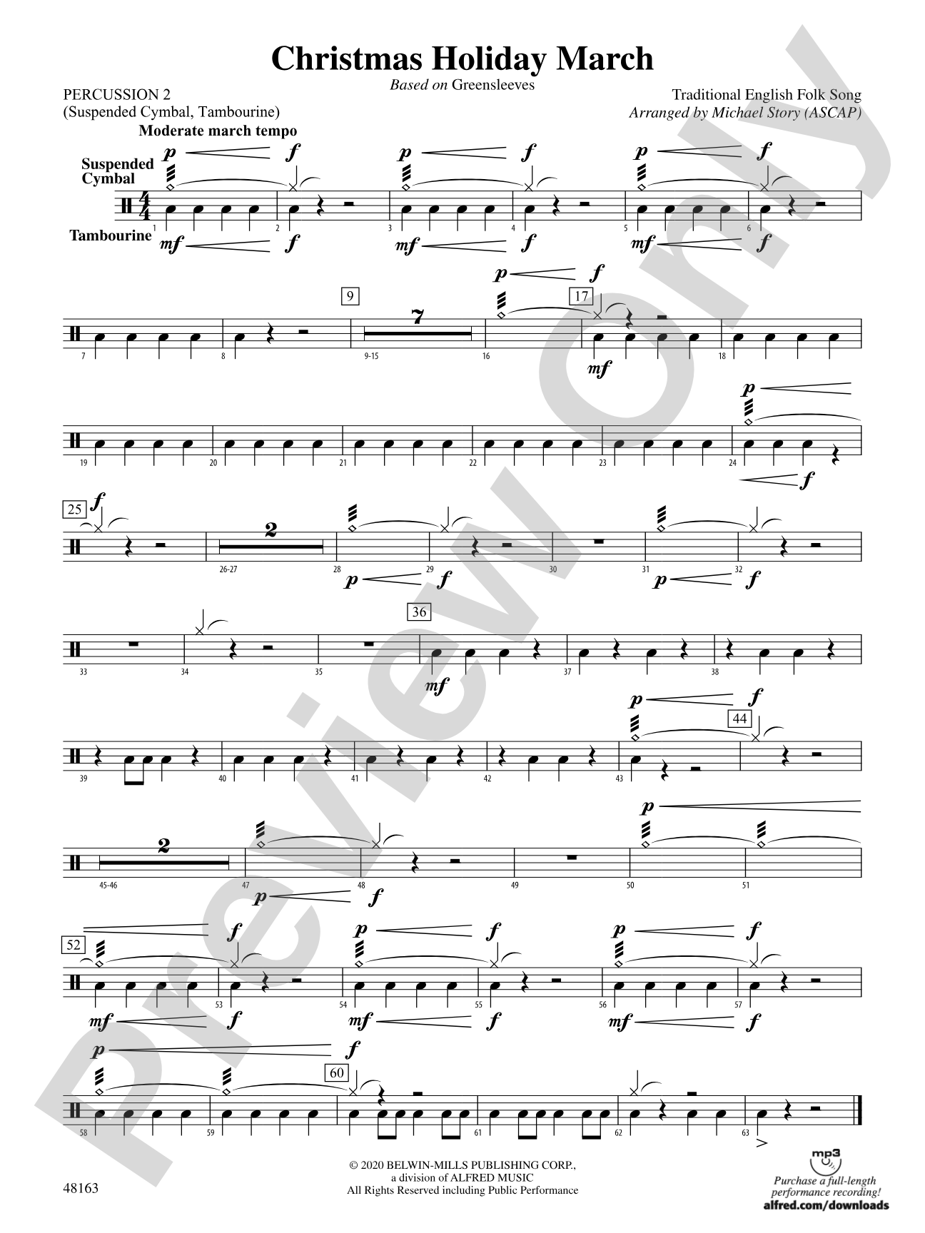 Christmas Holiday March: 2nd Percussion