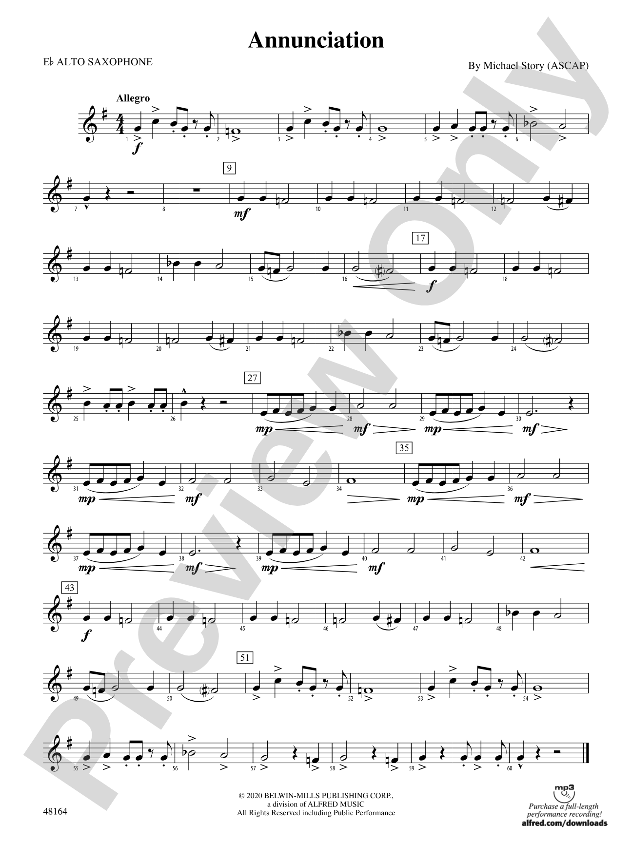 Annunciation: E-flat Alto Saxophone