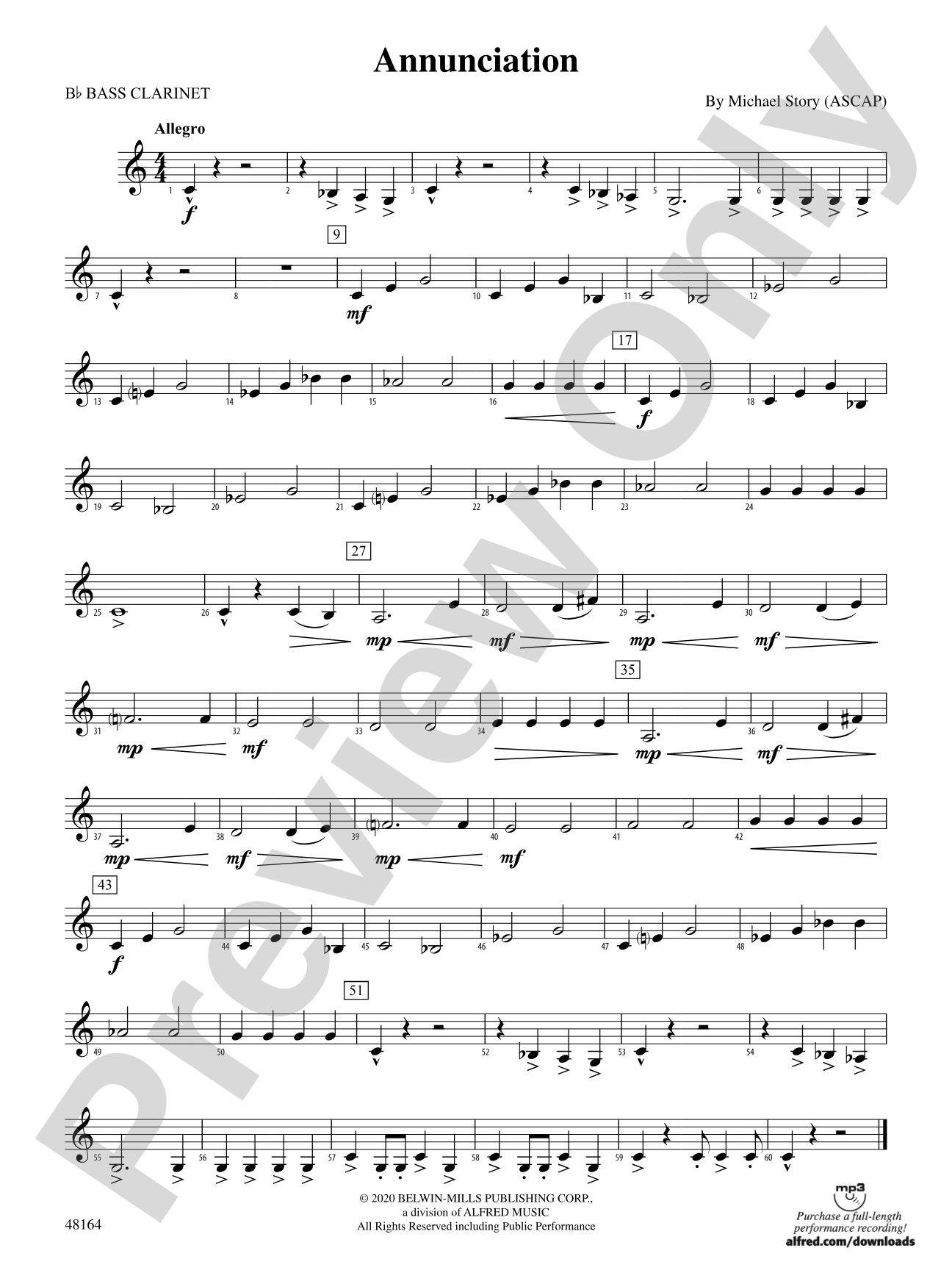 Annunciation: B-flat Bass Clarinet