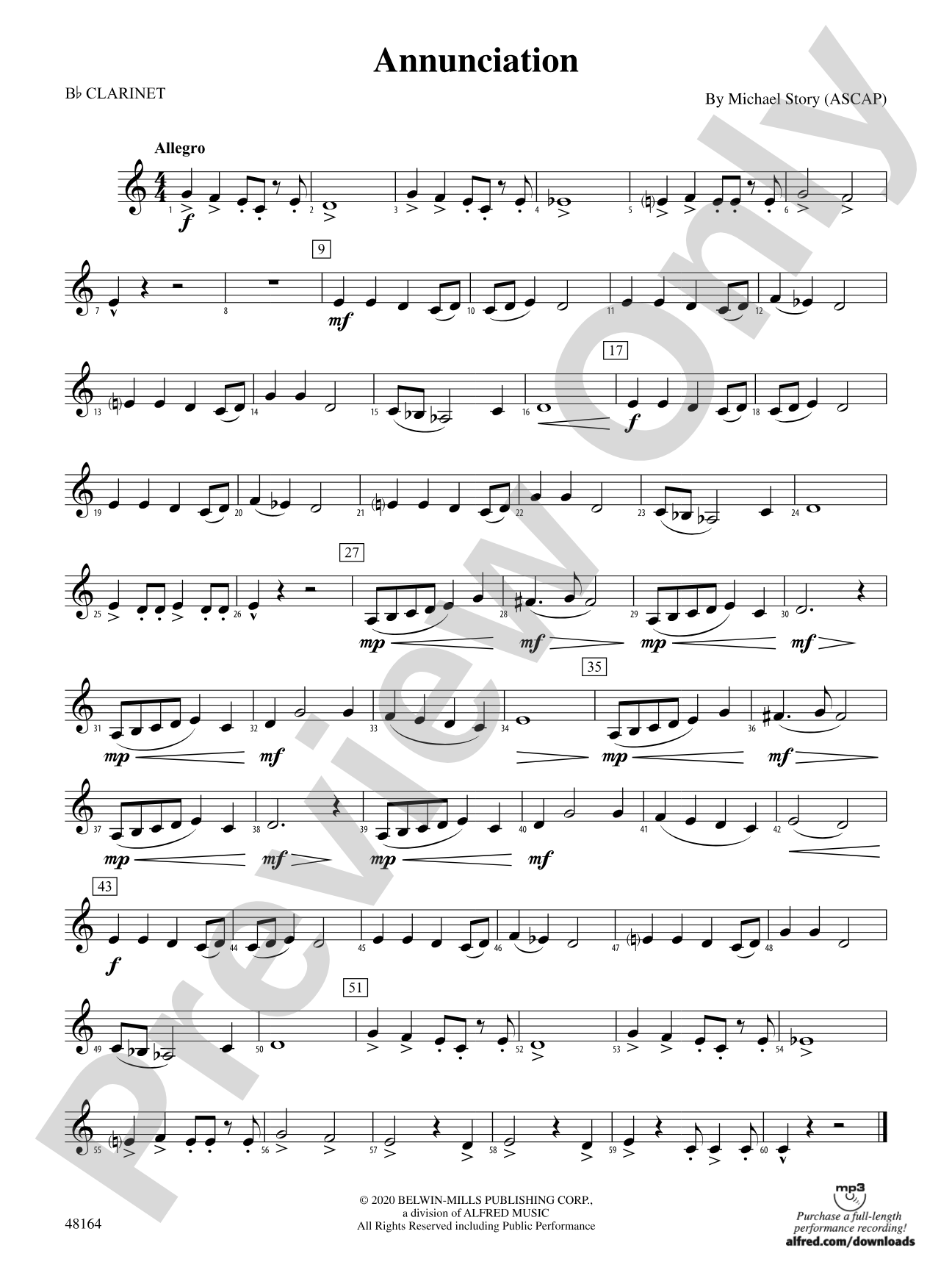 Annunciation: 1st B-flat Clarinet