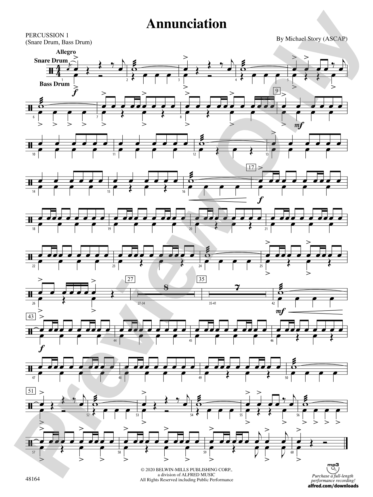 Annunciation: 1st Percussion