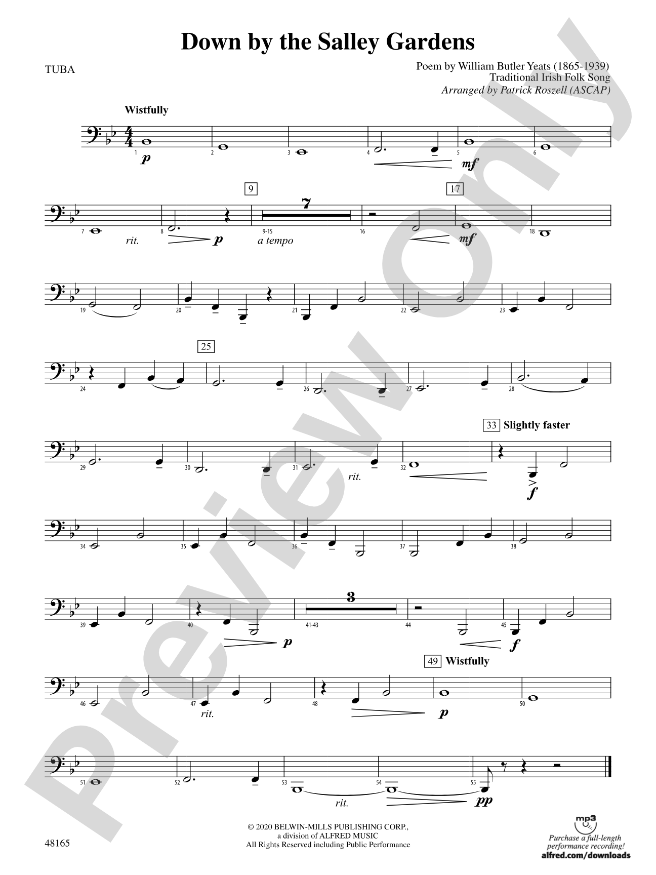 Down by the Salley Gardens: Tuba