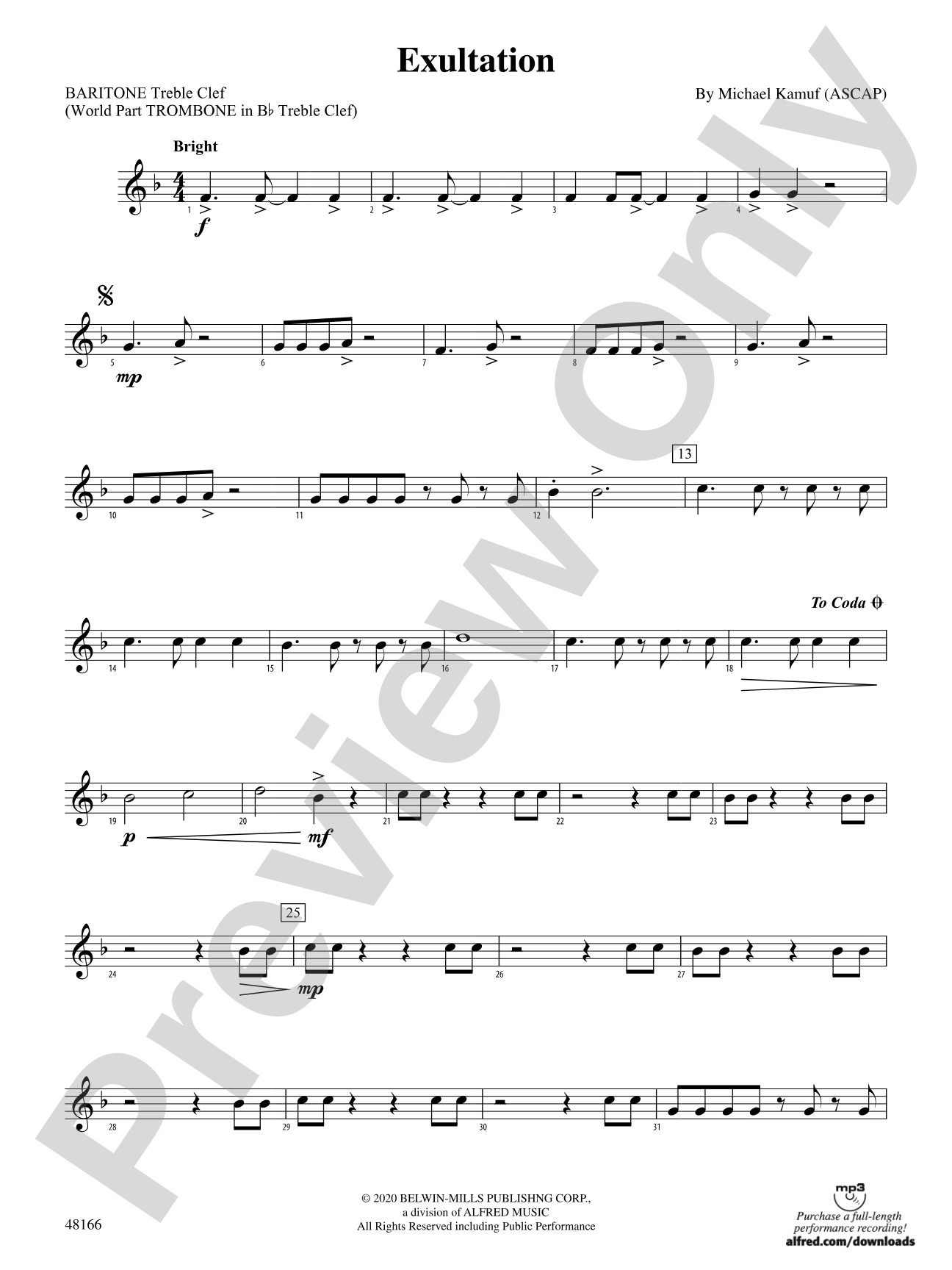 Exultation: Baritone T.C.