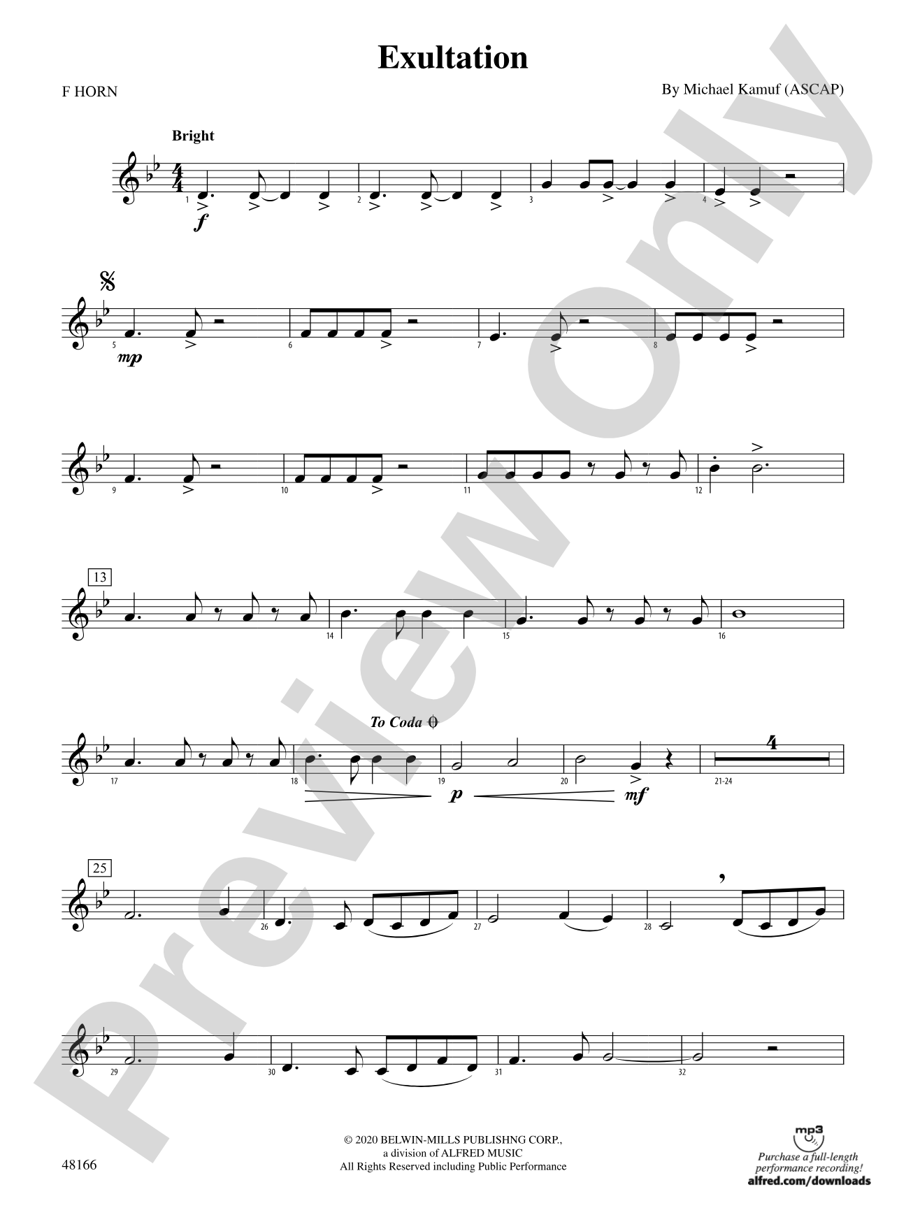Exultation: 1st F Horn