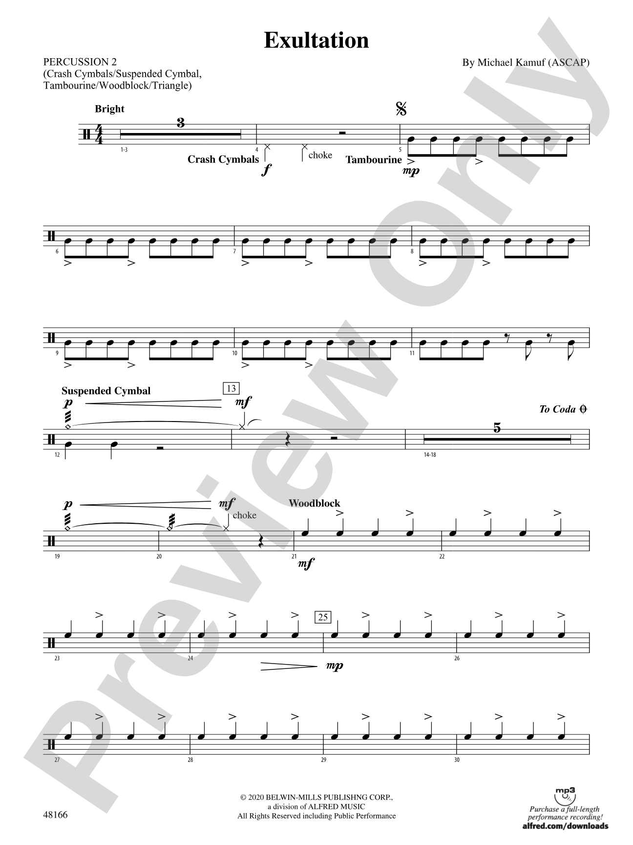 Exultation: 2nd Percussion