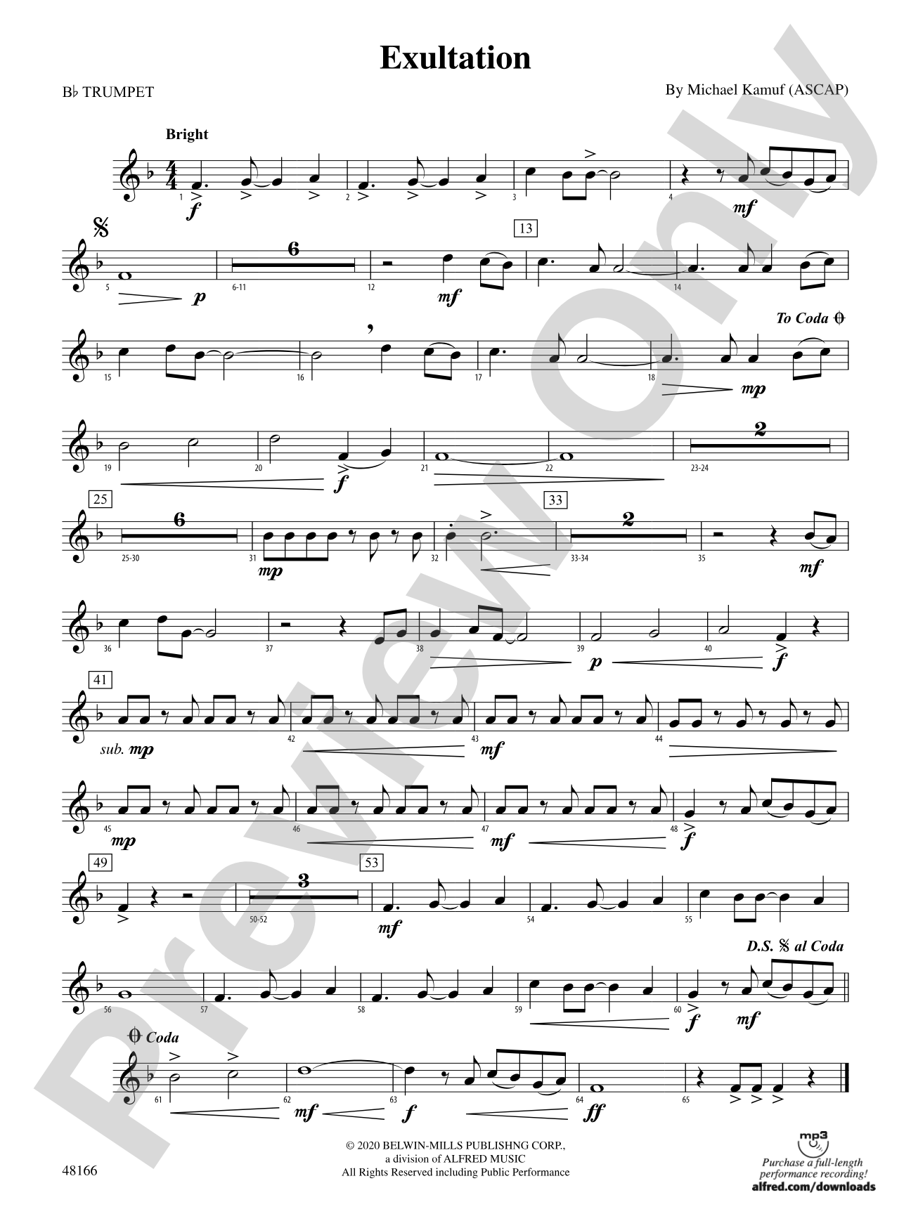 Exultation: 1st B-flat Trumpet