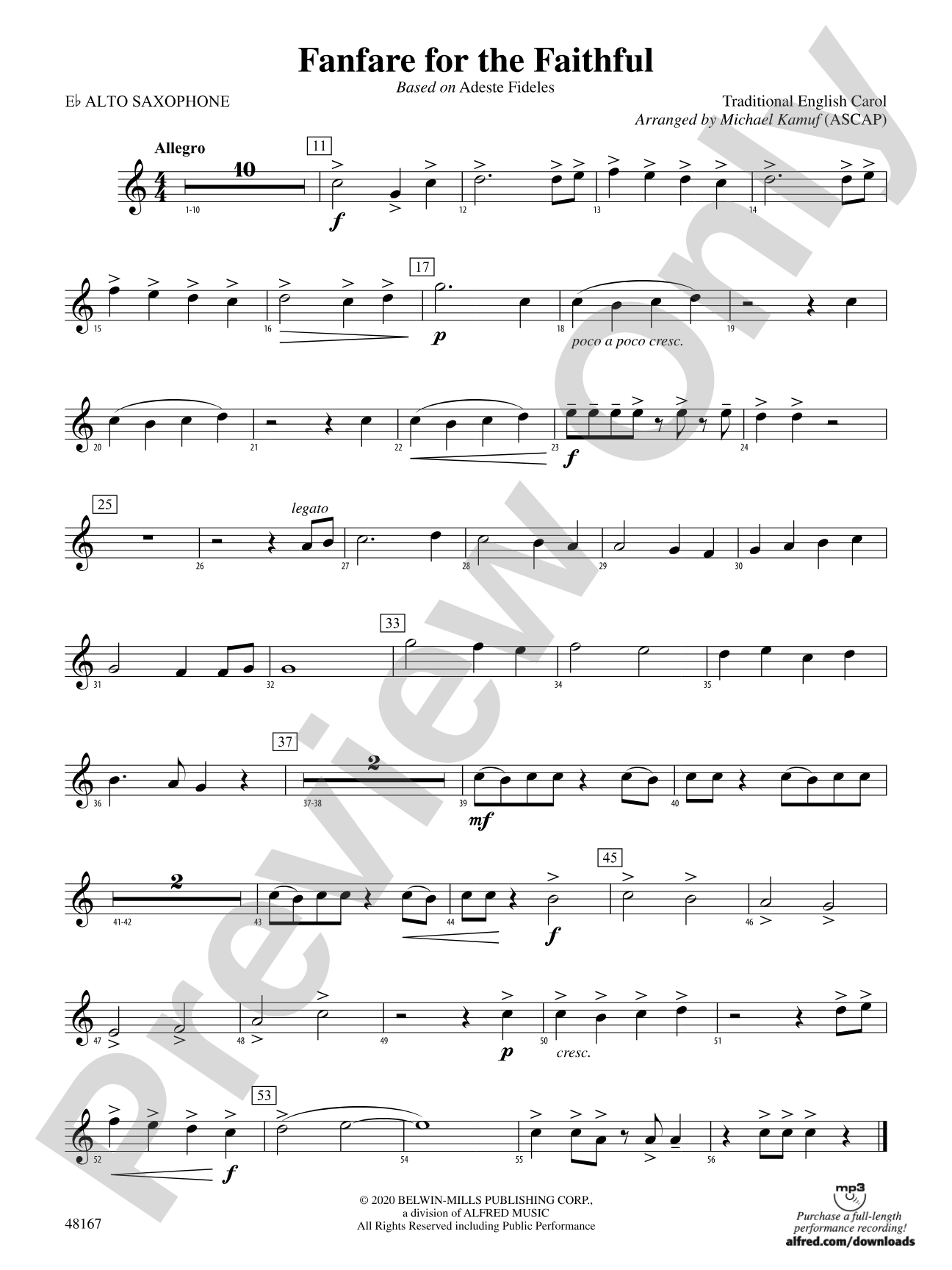 Fanfare for the Faithful: E-flat Alto Saxophone