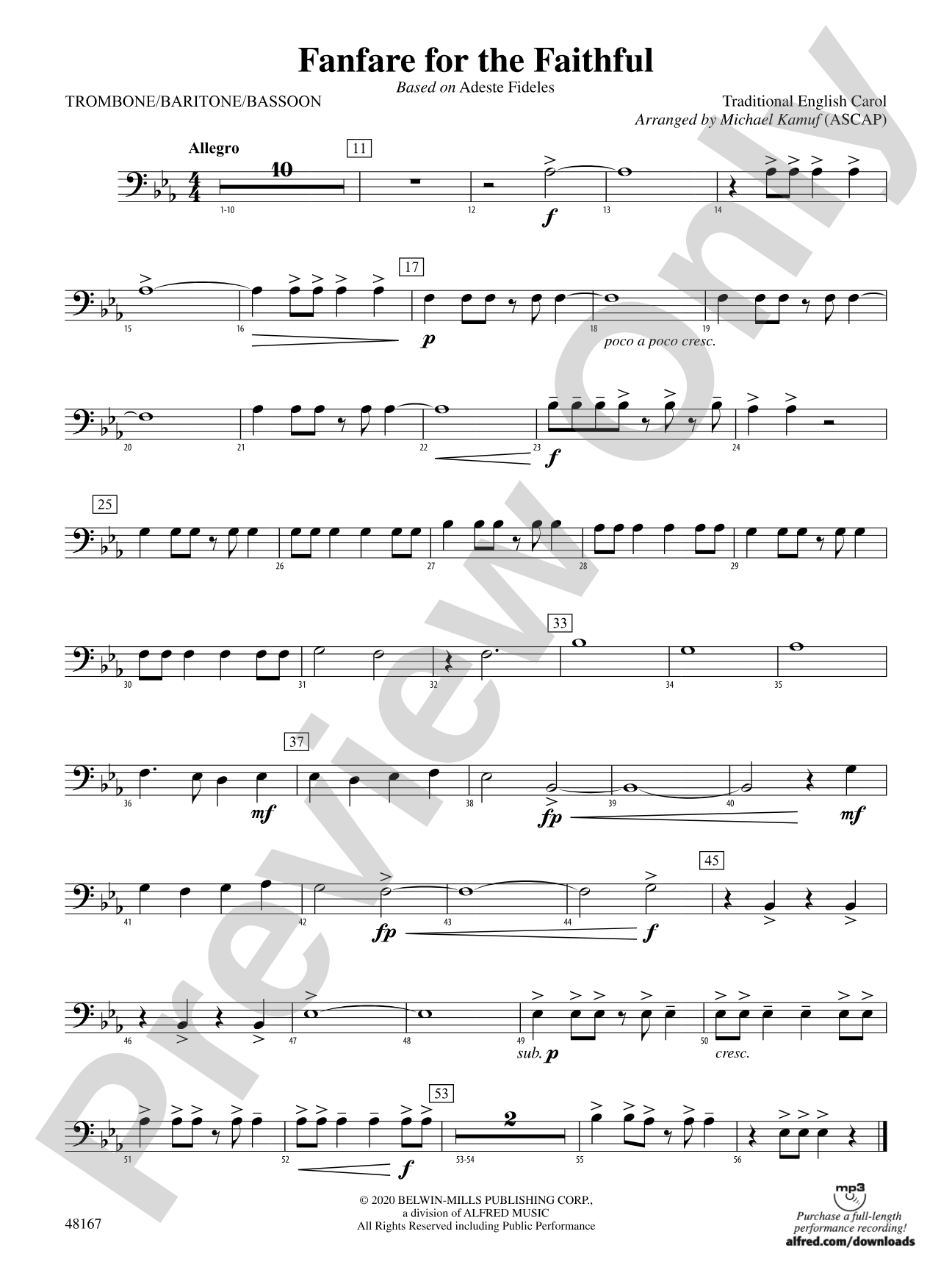 Fanfare for the Faithful: 1st Trombone