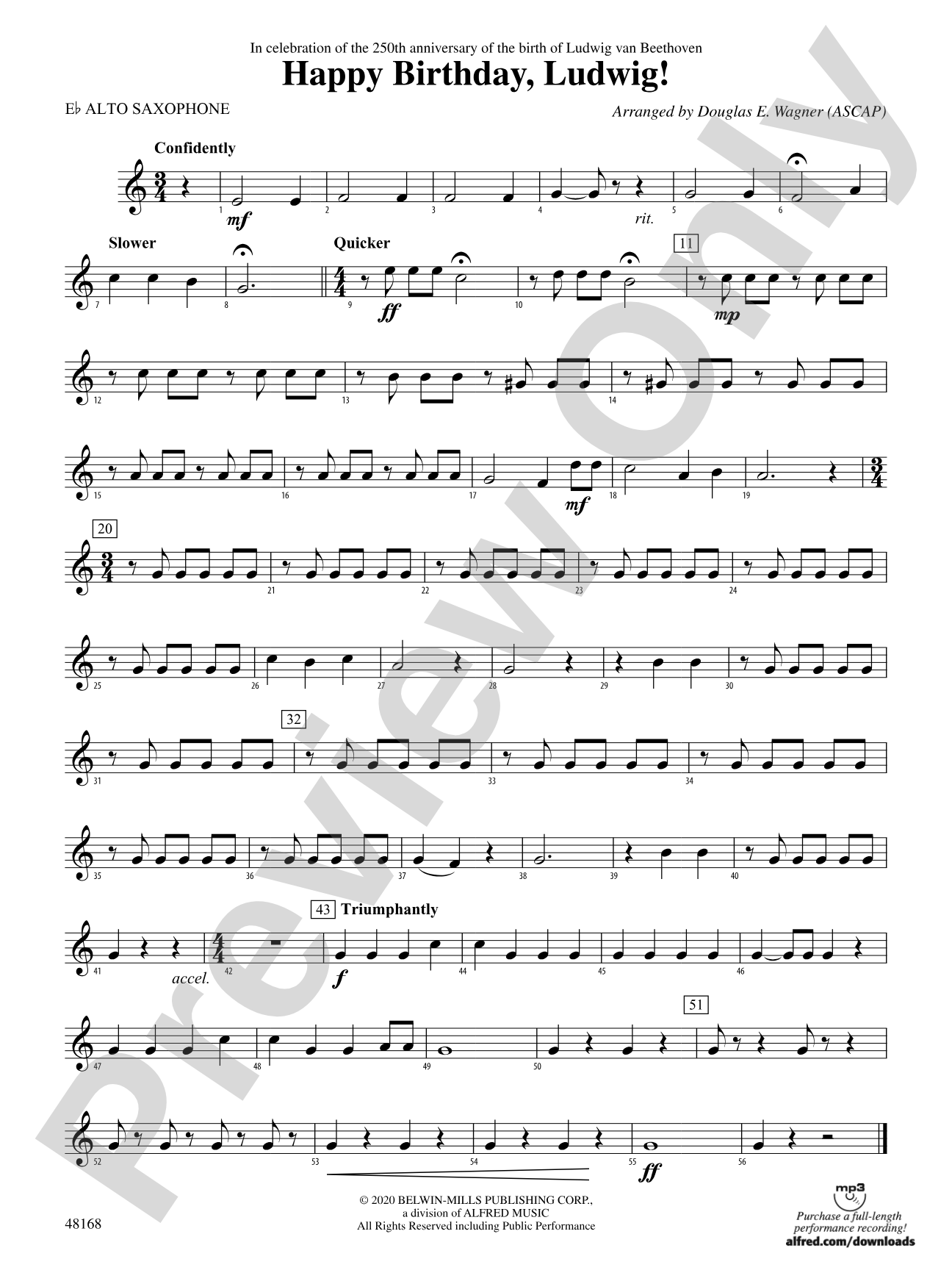 Happy Birthday, Ludwig: E-flat Alto Saxophone