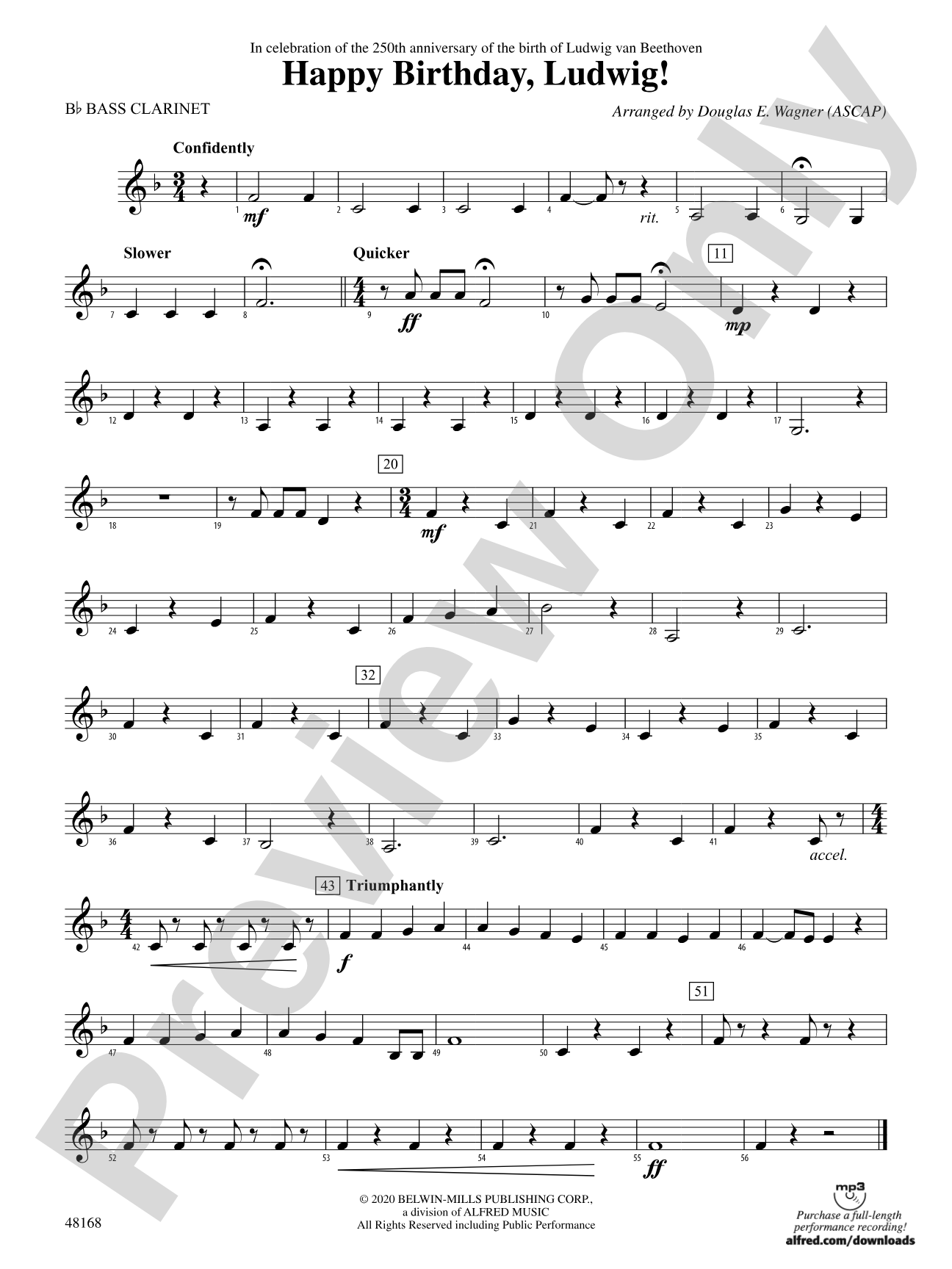 Happy Birthday, Ludwig: B-flat Bass Clarinet