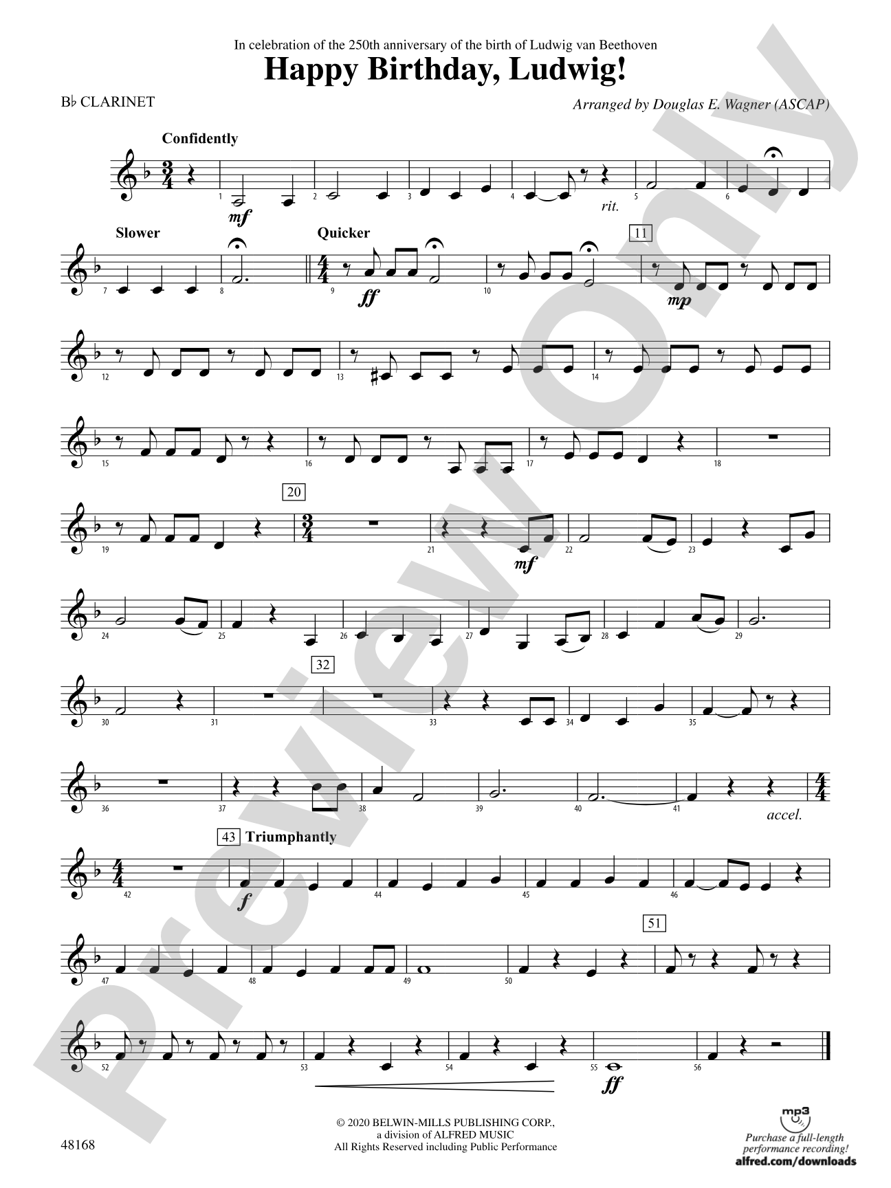 Happy Birthday, Ludwig: 1st B-flat Clarinet