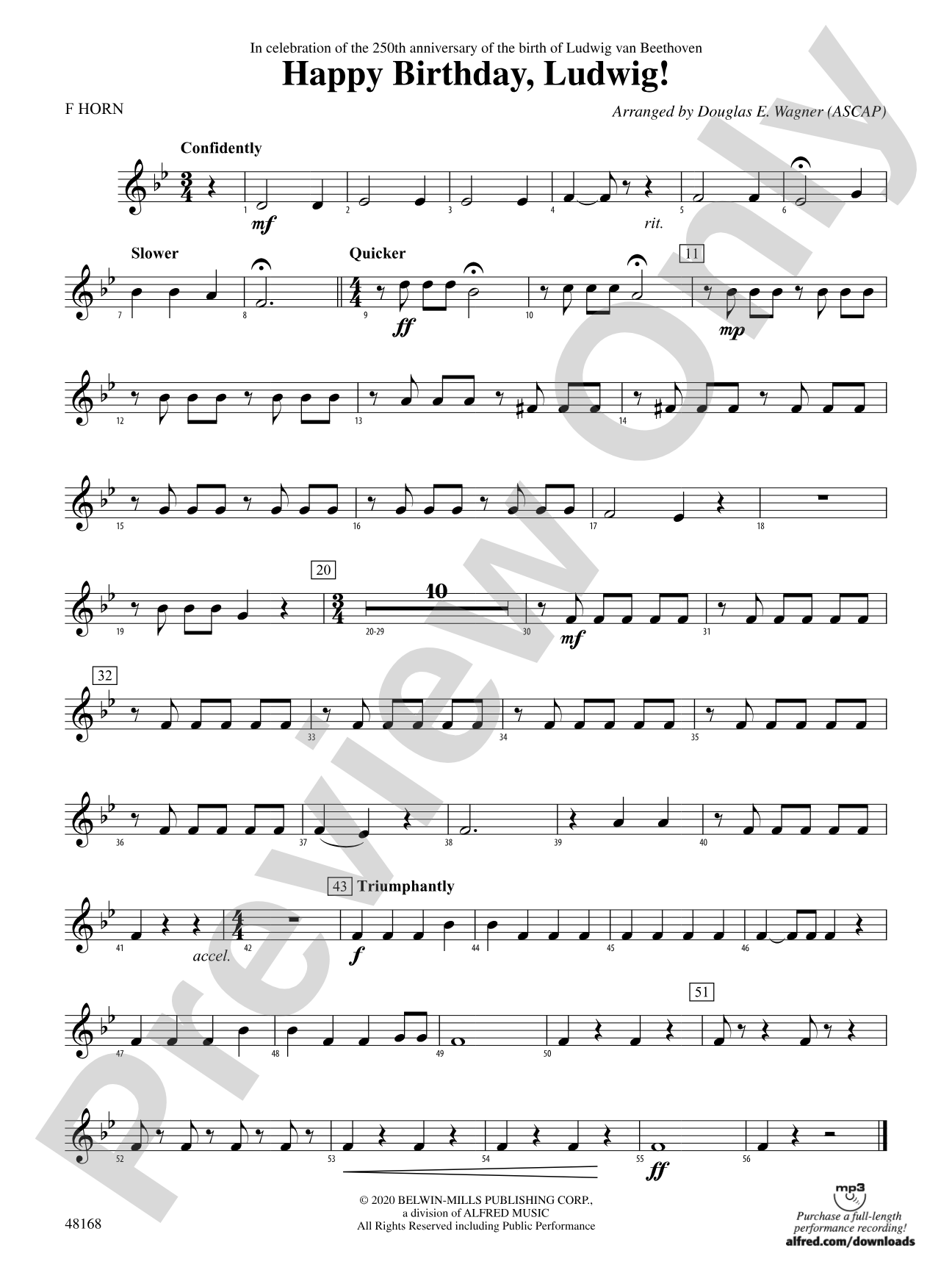 Happy Birthday, Ludwig: 1st F Horn