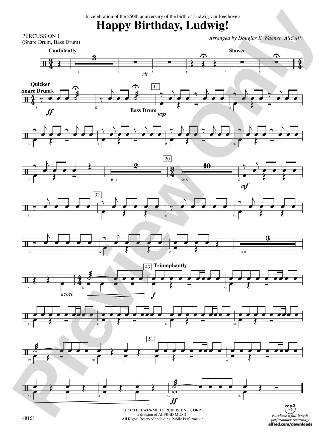 Happy Birthday, Ludwig: 1st Percussion