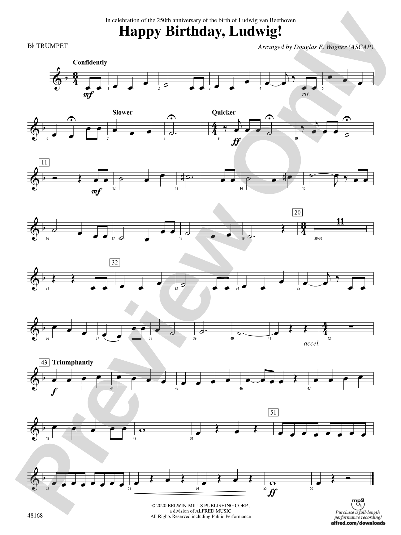 Happy Birthday, Ludwig: 1st B-flat Trumpet