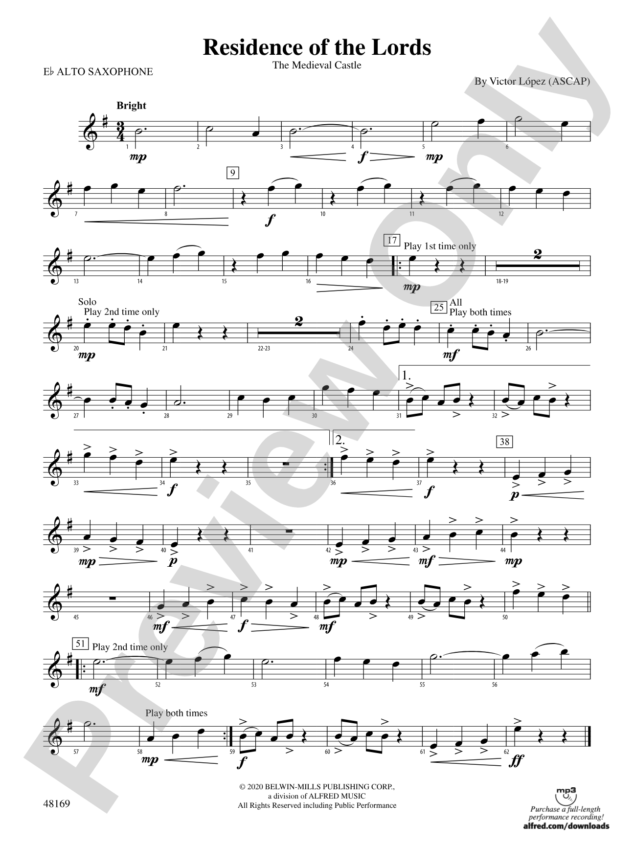 Residence of the Lords: E-flat Alto Saxophone