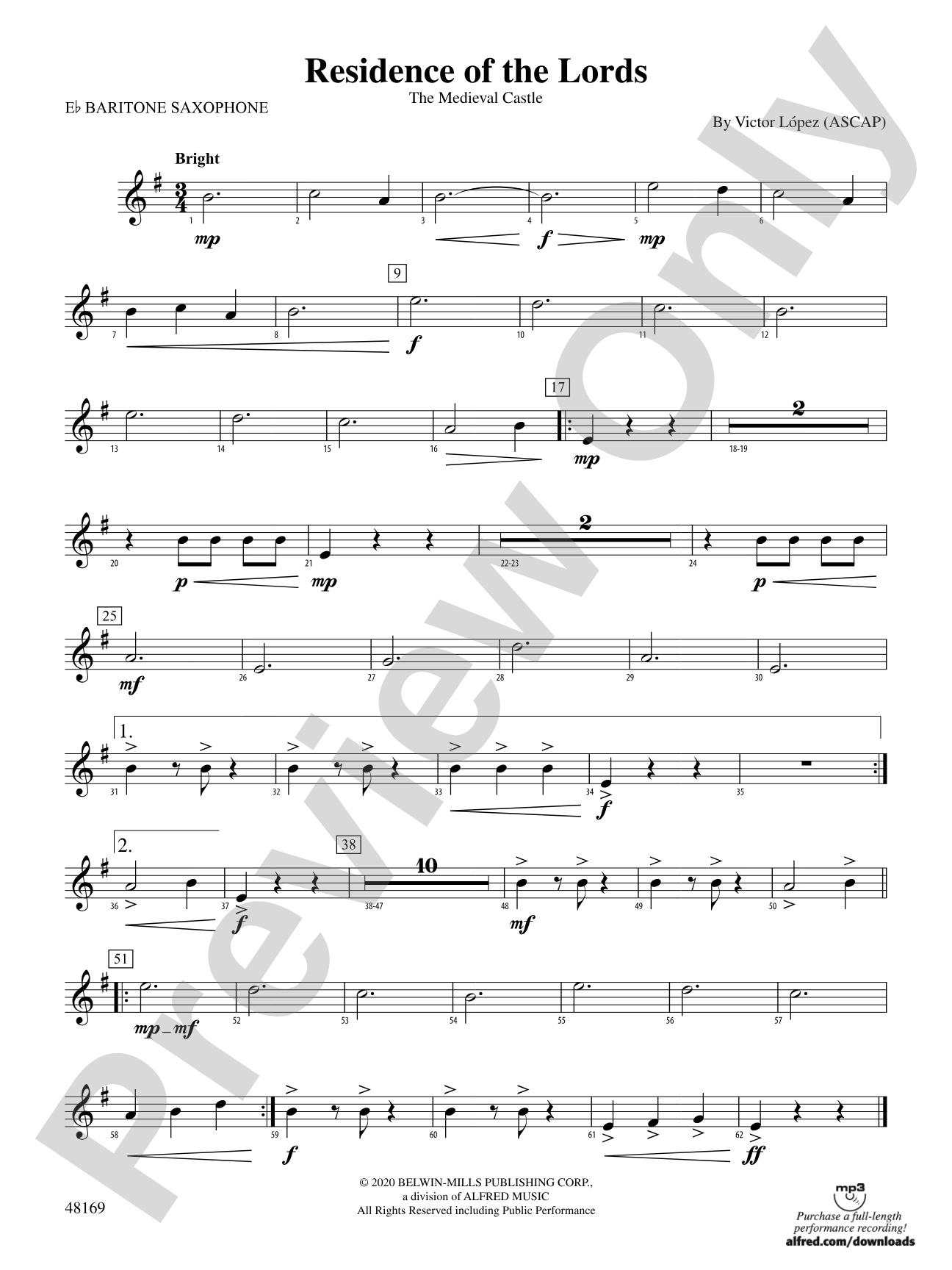 Residence of the Lords: E-flat Baritone Saxophone