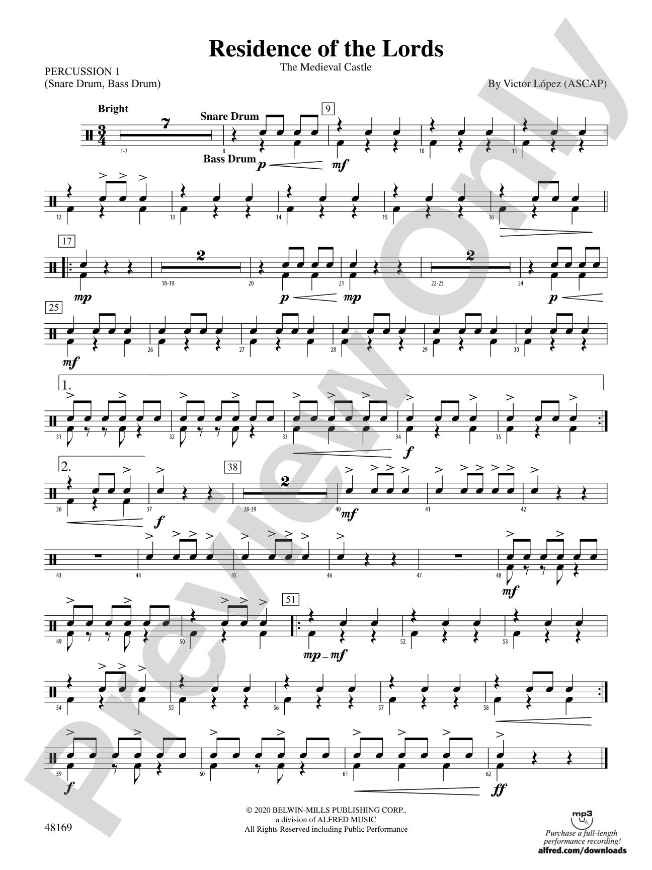 Residence of the Lords: 1st Percussion