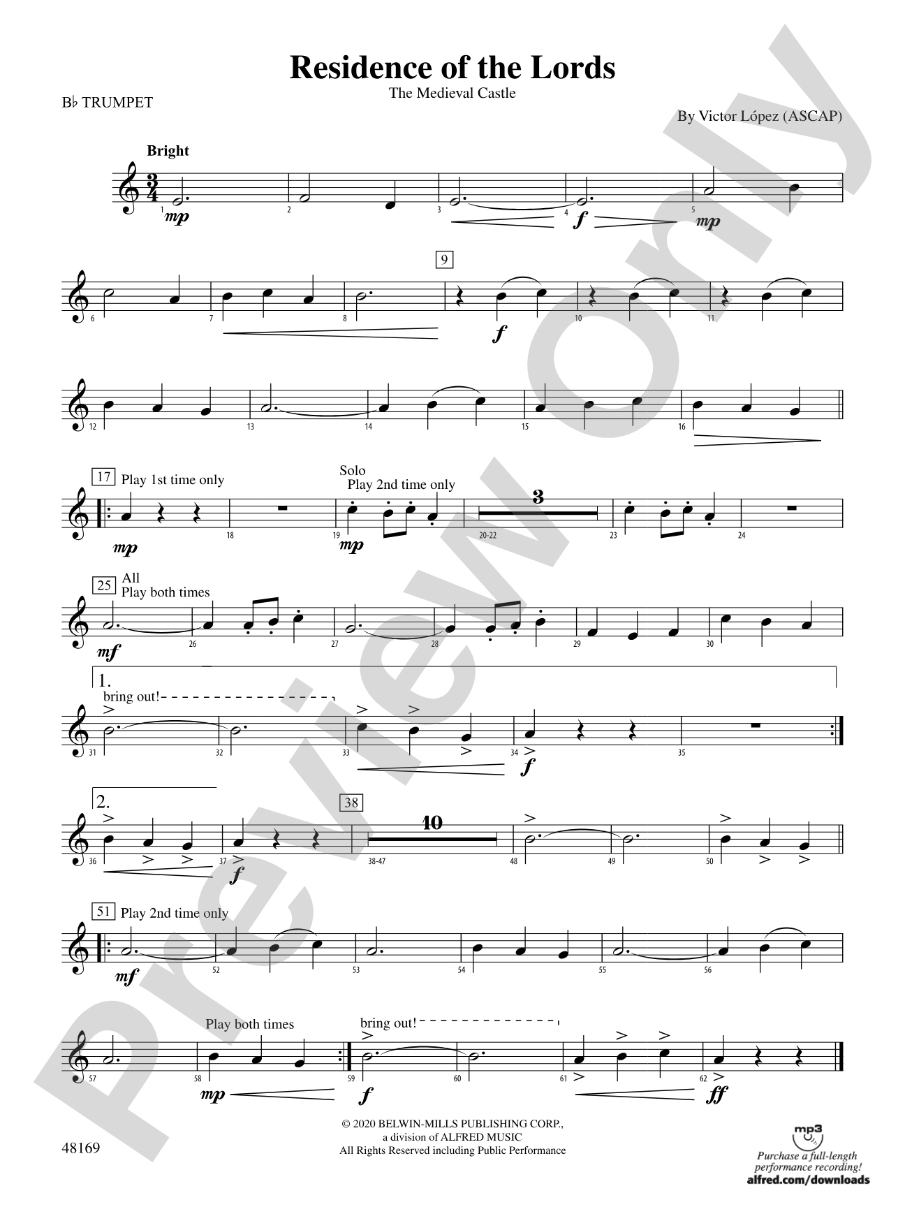 Residence of the Lords: 1st B-flat Trumpet
