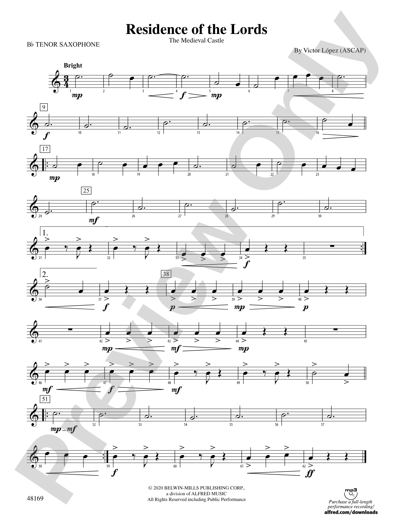 Residence of the Lords: B-flat Tenor Saxophone
