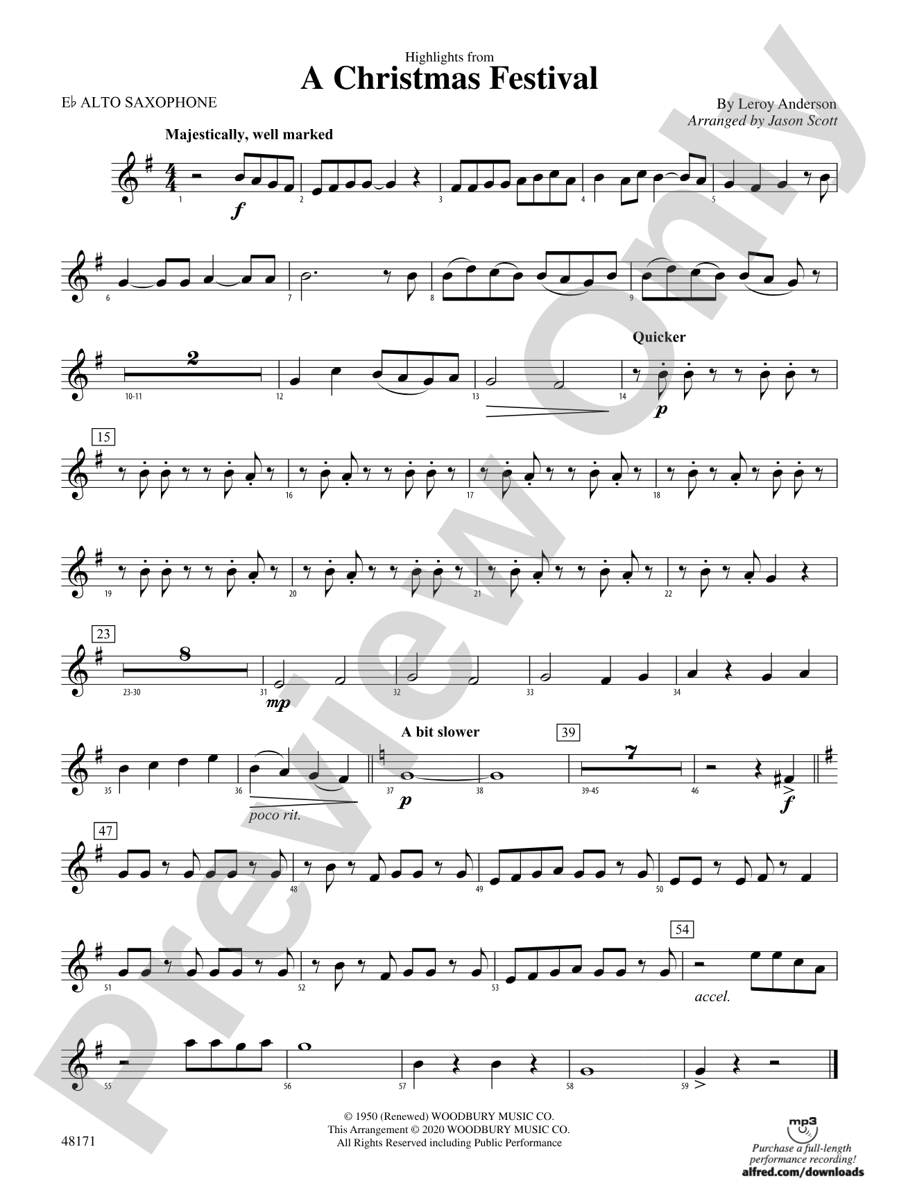 A Christmas Festival: E-flat Alto Saxophone