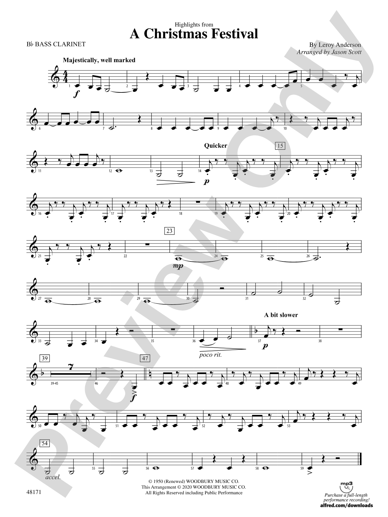 A Christmas Festival: B-flat Bass Clarinet