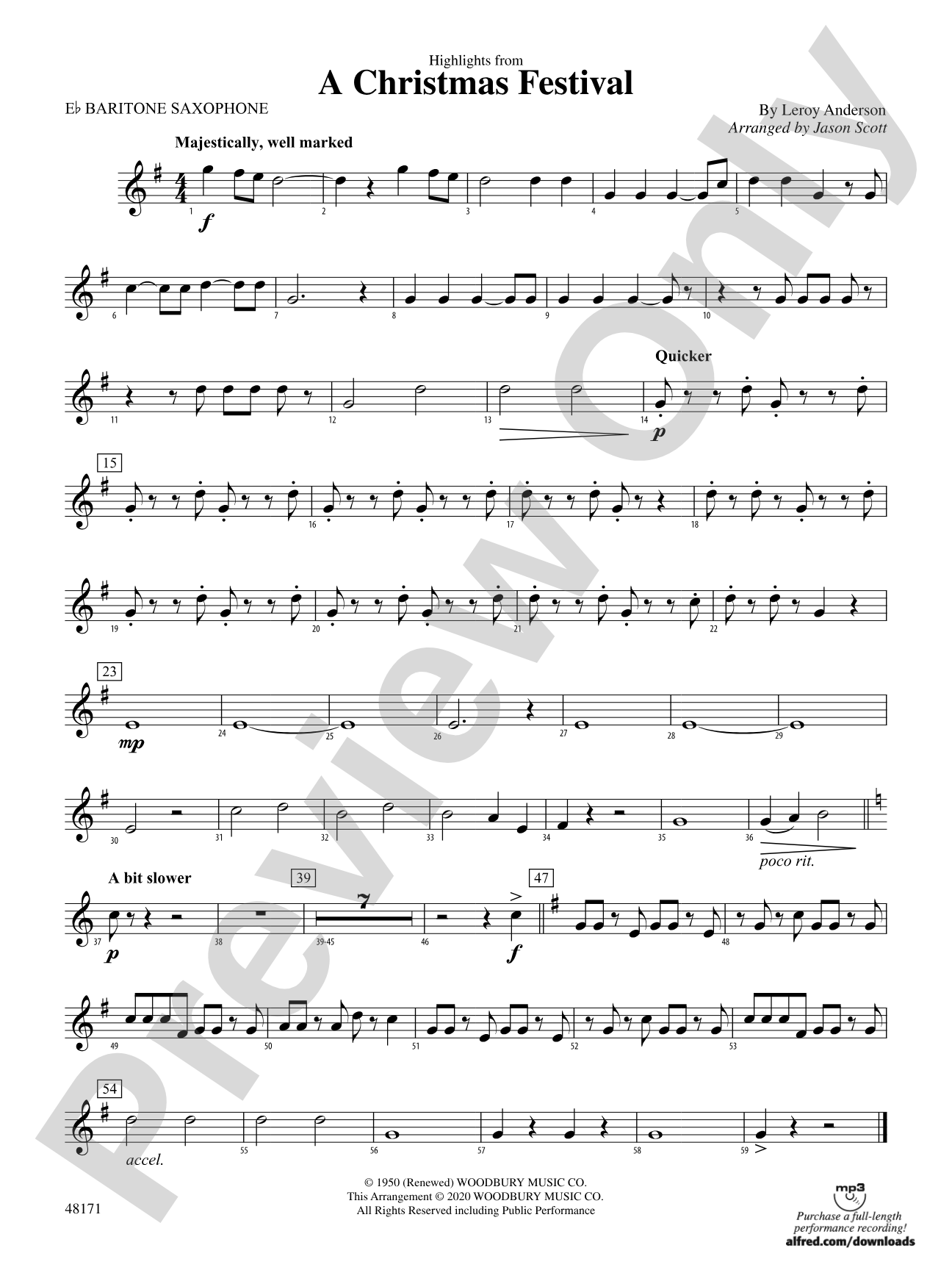 A Christmas Festival: E-flat Baritone Saxophone