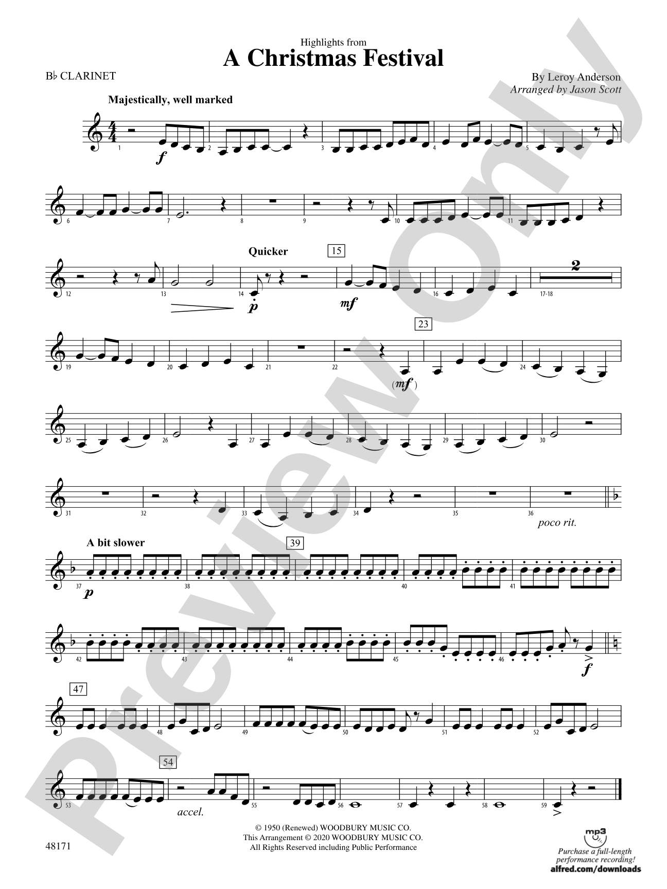 A Christmas Festival: 1st B-flat Clarinet