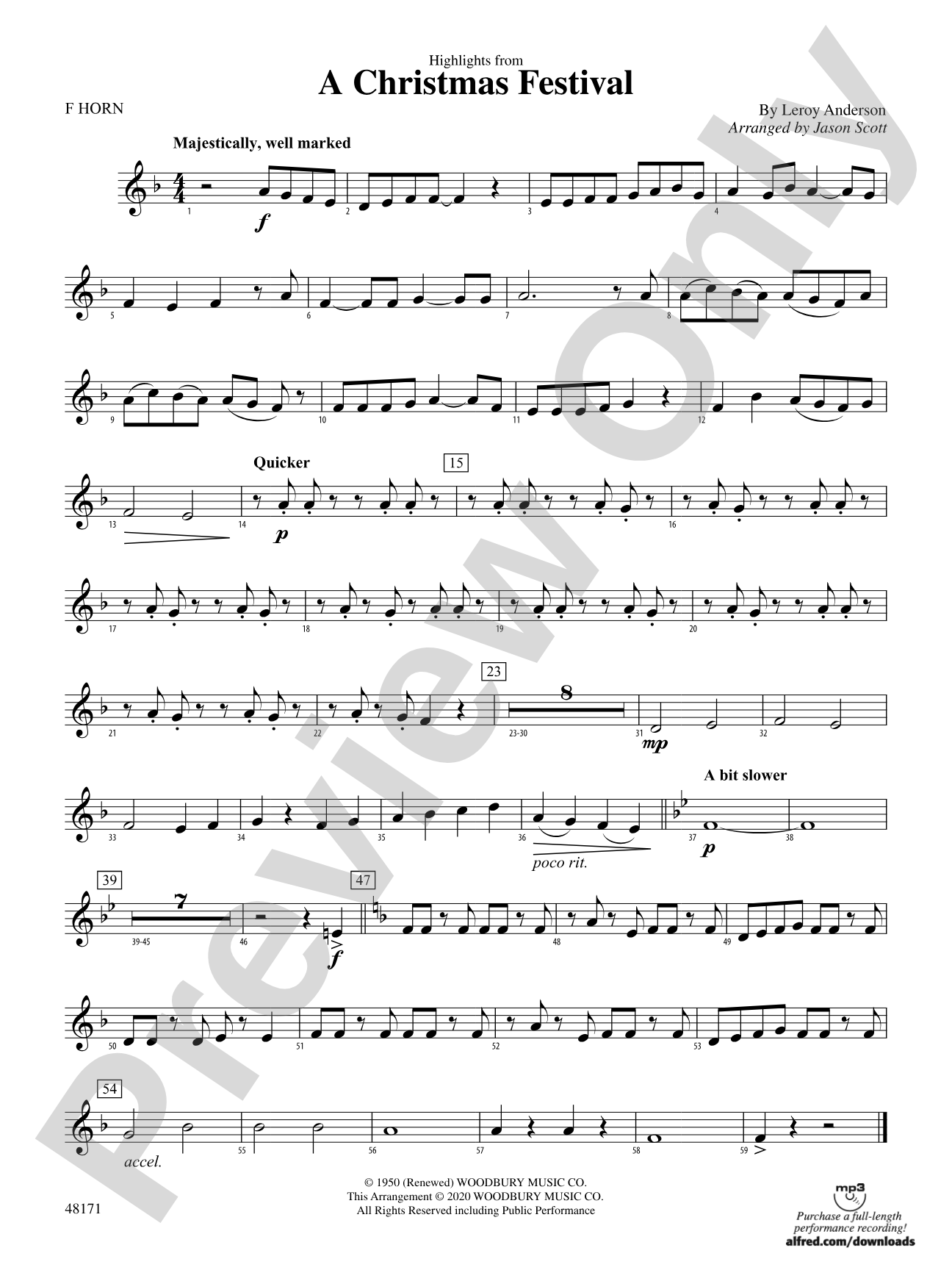 A Christmas Festival: 1st F Horn