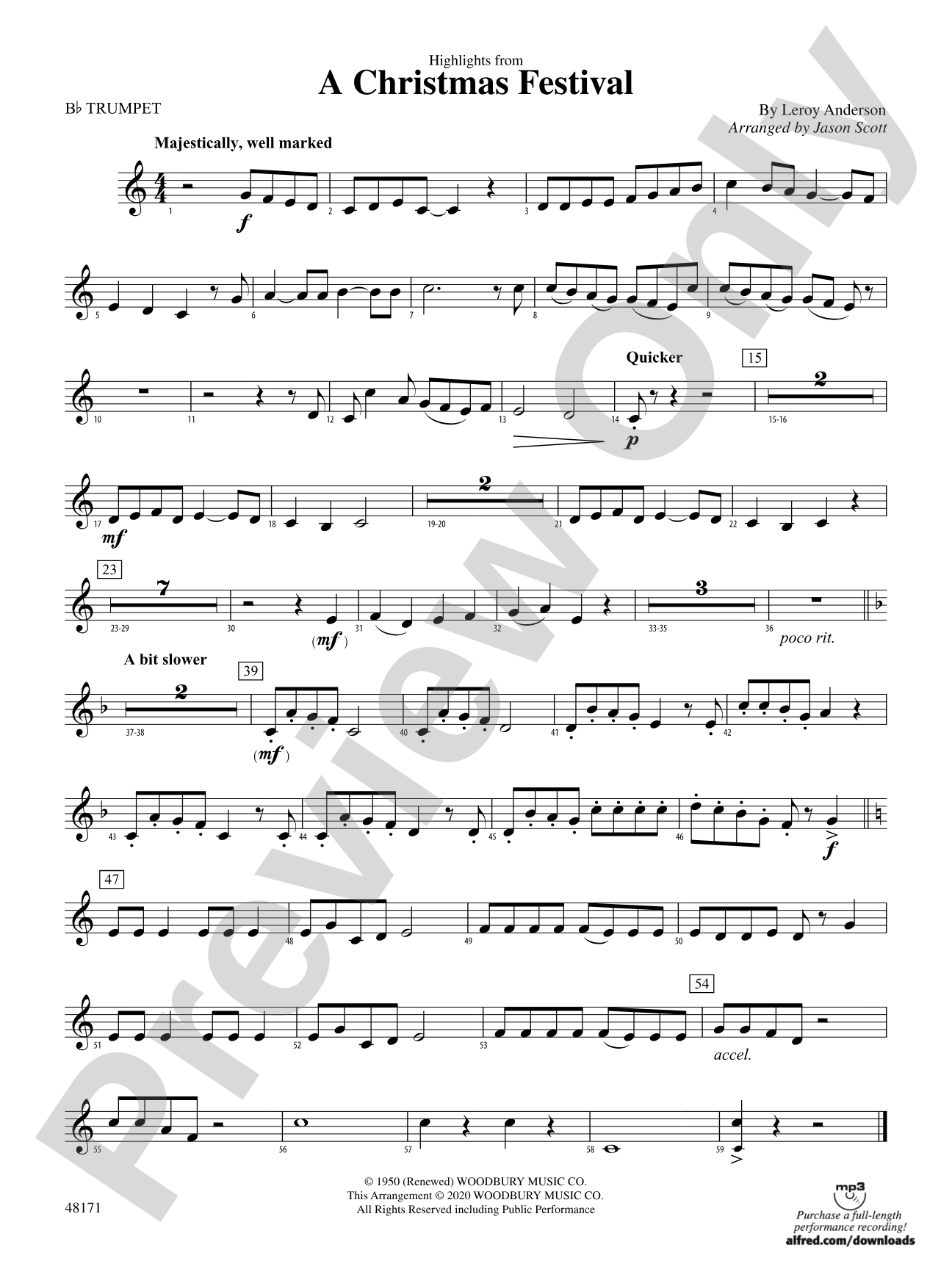 A Christmas Festival: 1st B-flat Trumpet