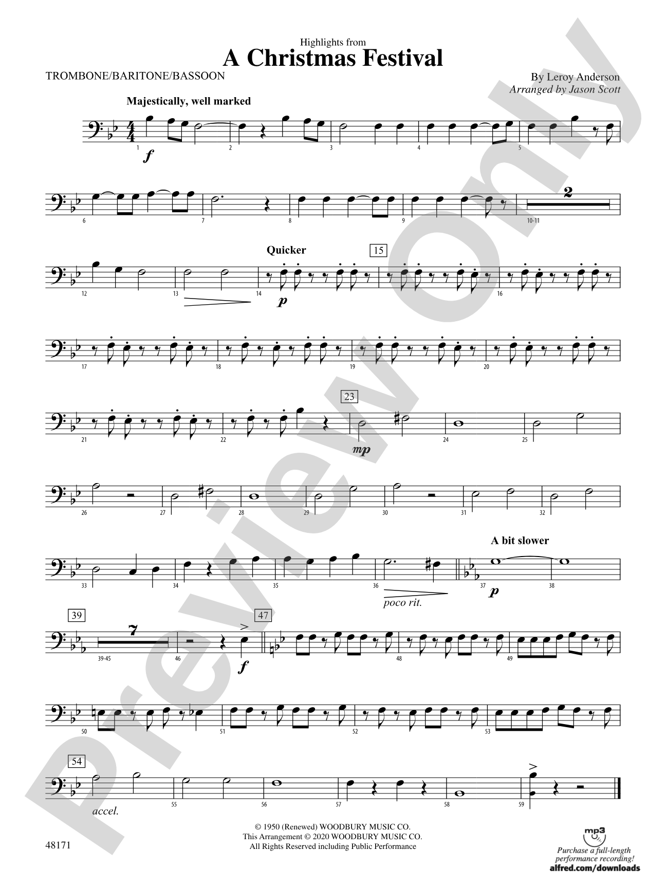A Christmas Festival: 1st Trombone