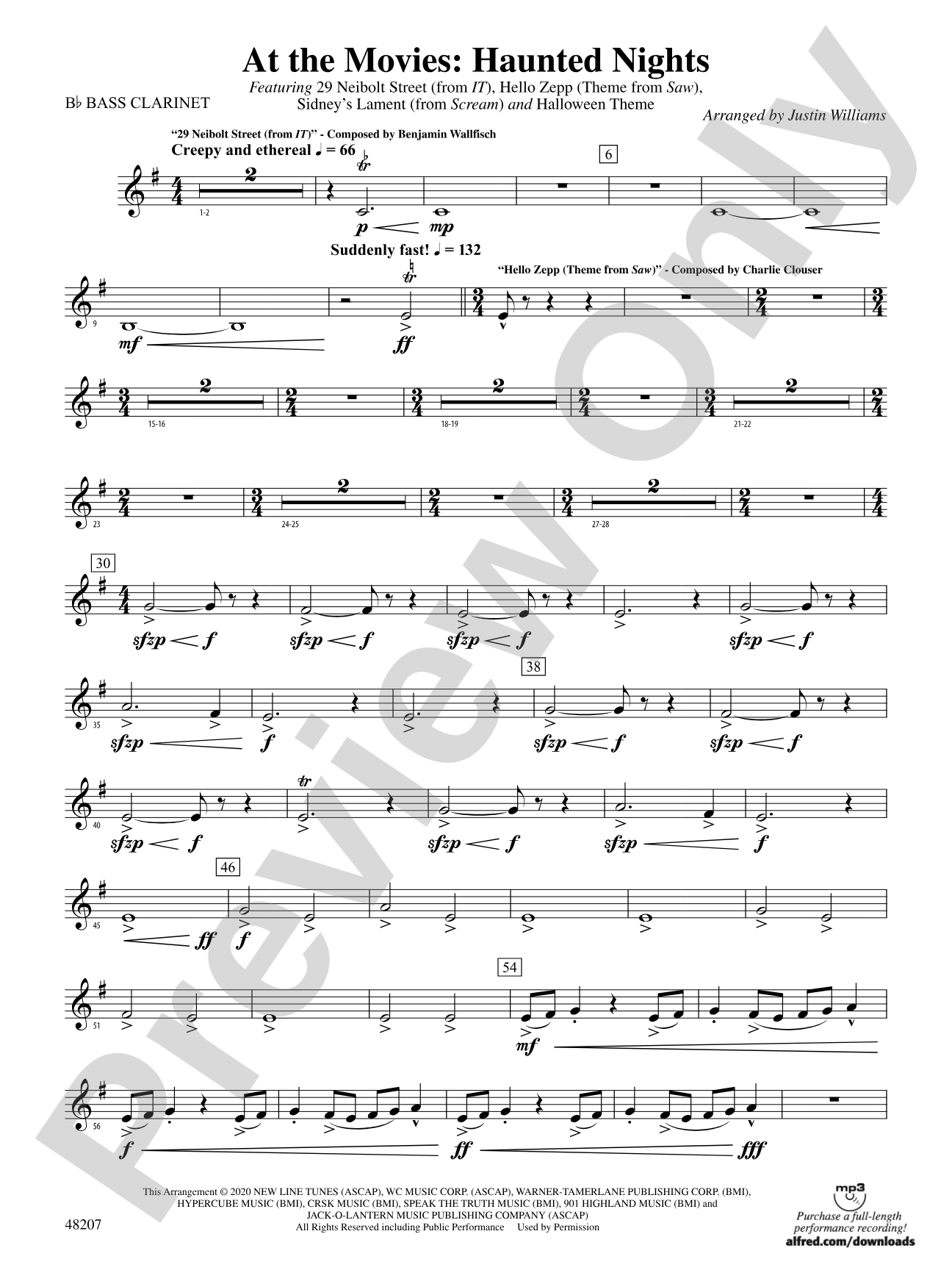 At the Movies: Haunted Nights: B-flat Bass Clarinet