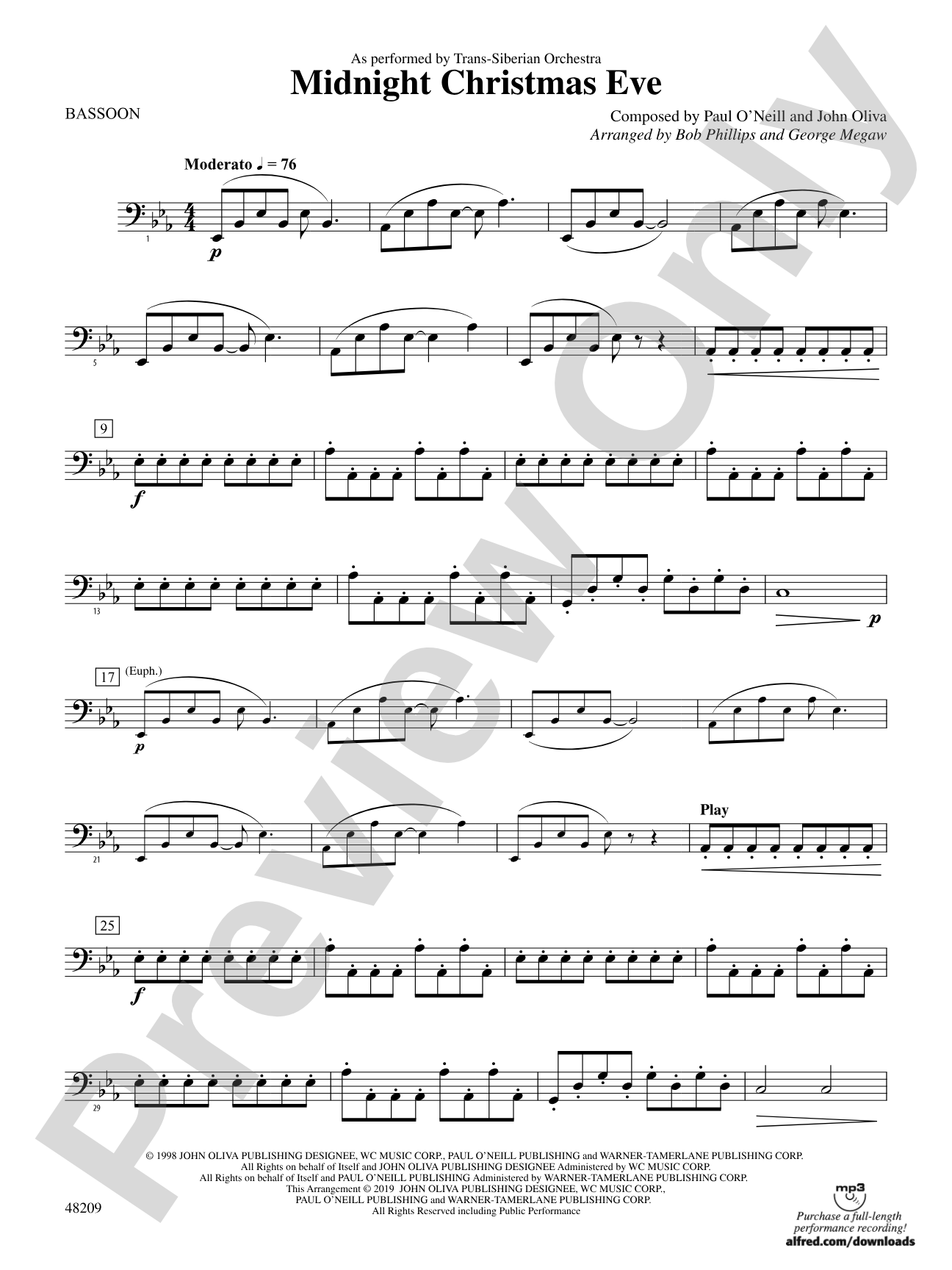 Midnight Christmas Eve: Bassoon