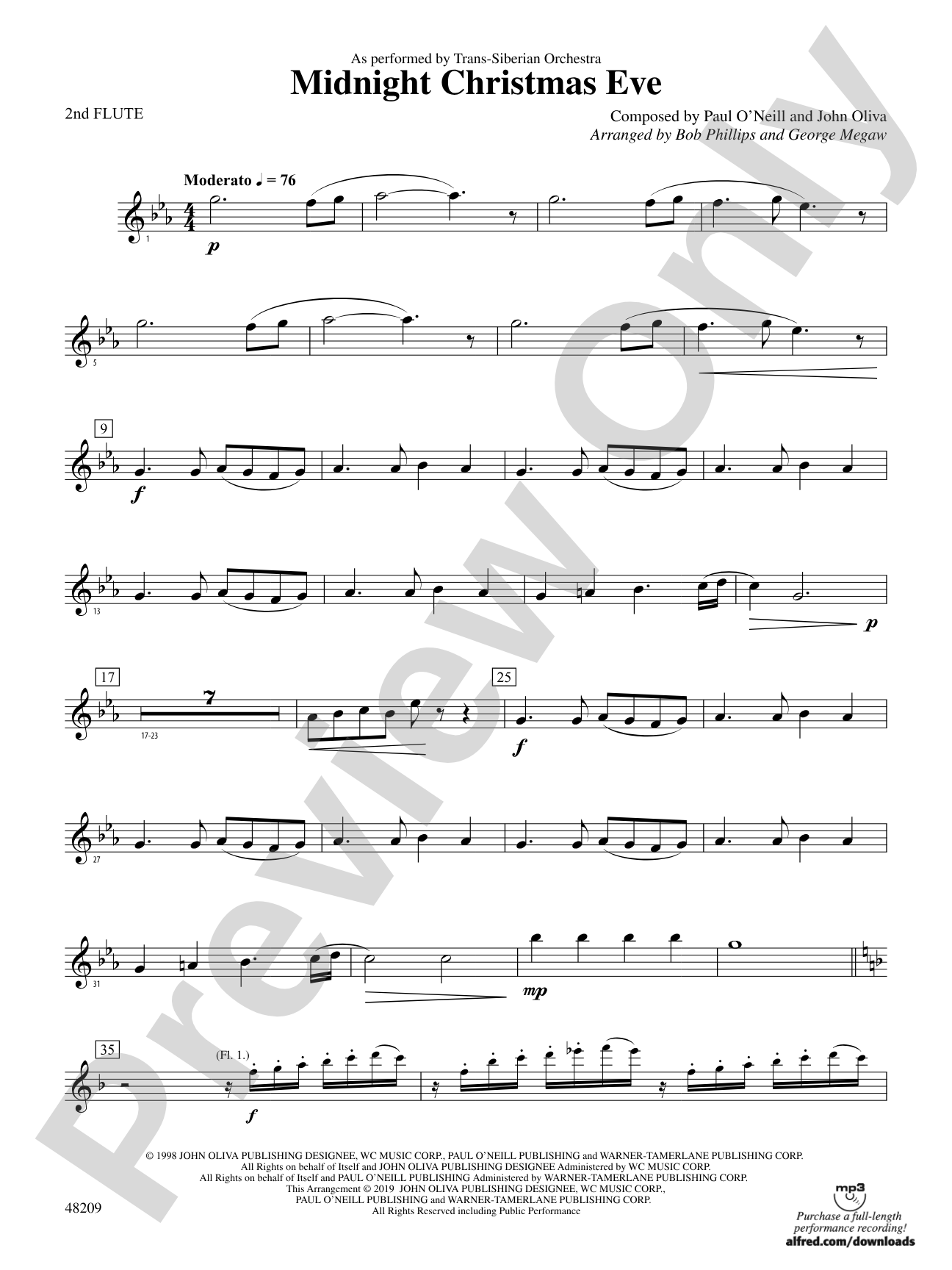 Midnight Christmas Eve: 2nd Flute
