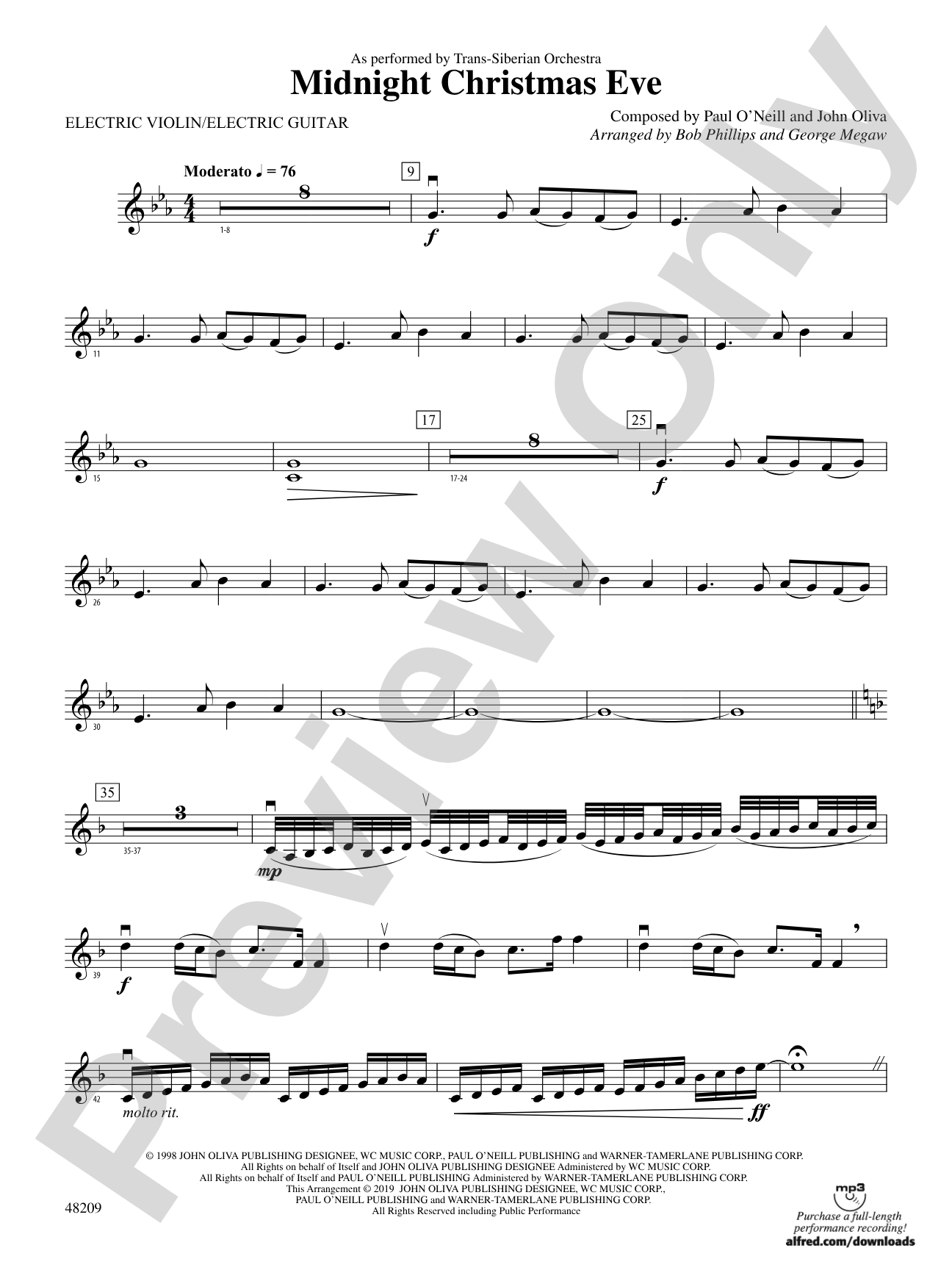 Midnight Christmas Eve: Guitar