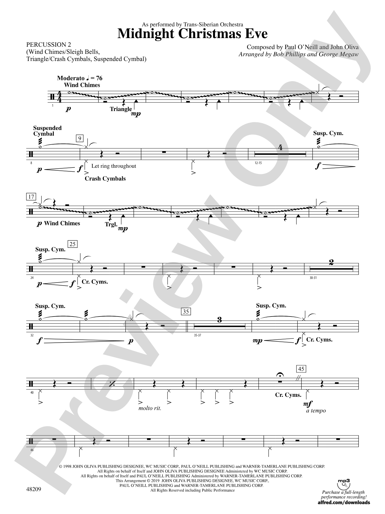 Midnight Christmas Eve: 2nd Percussion