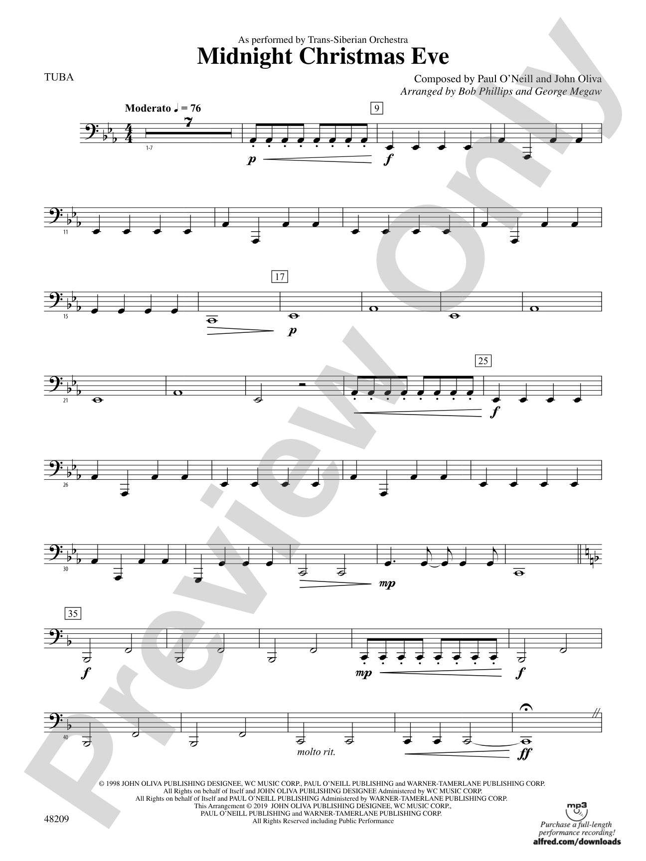 Midnight Christmas Eve: Tuba
