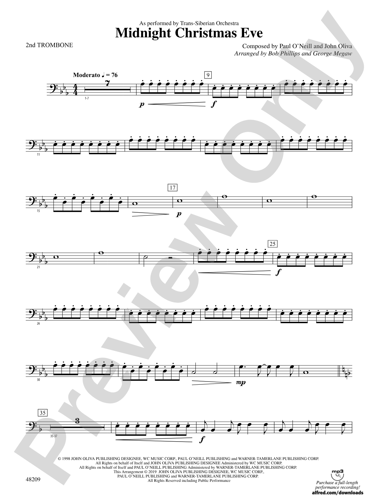 Midnight Christmas Eve: 2nd Trombone