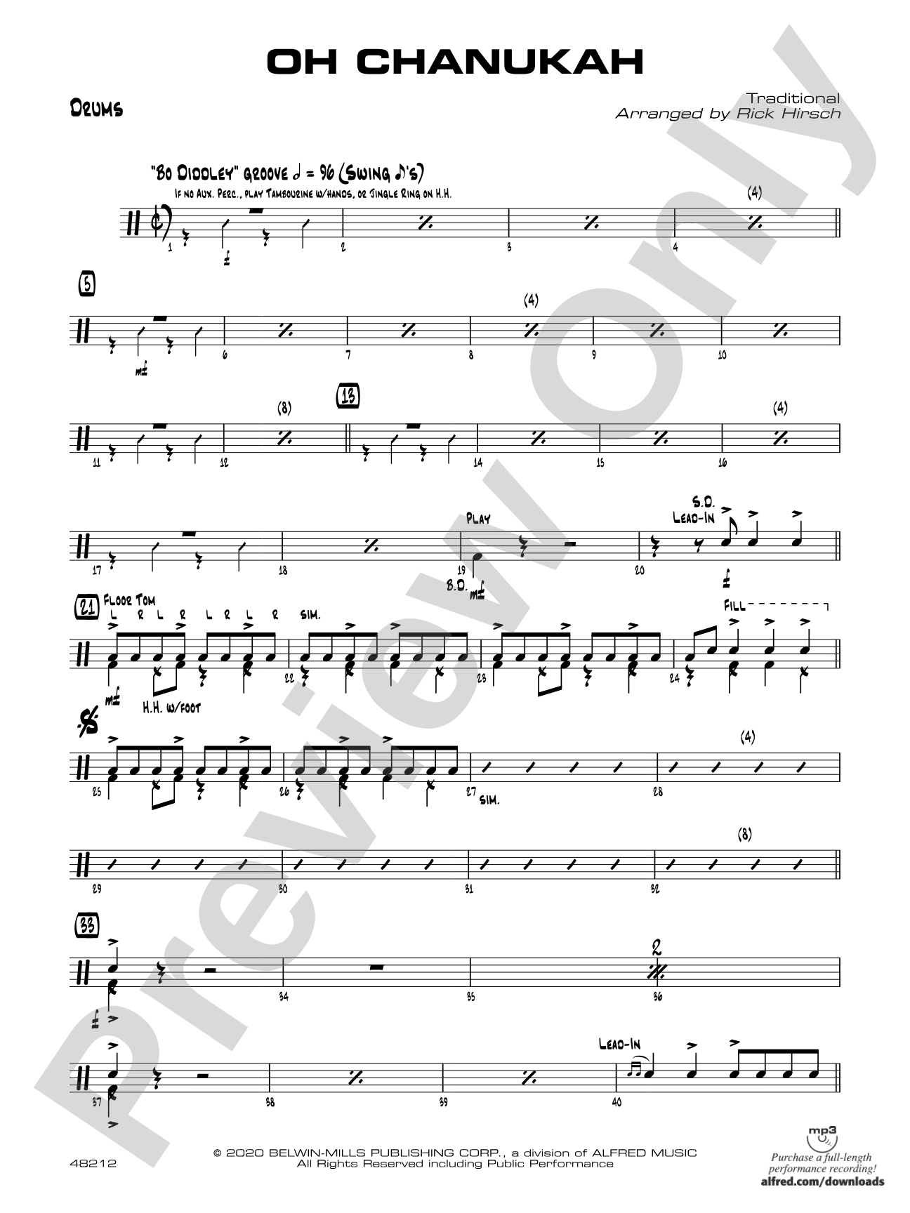 Oh Chanukah: Drums