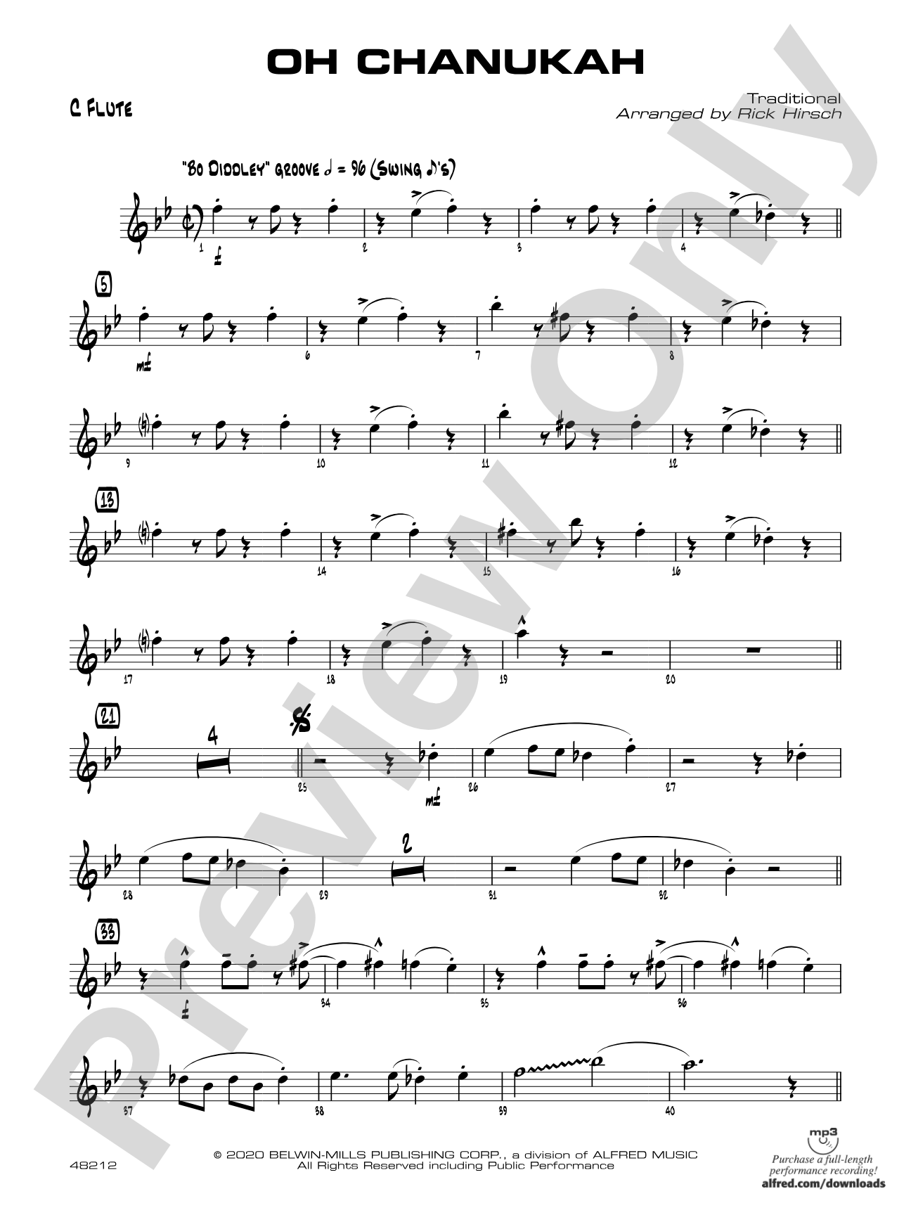 Oh Chanukah: Flute