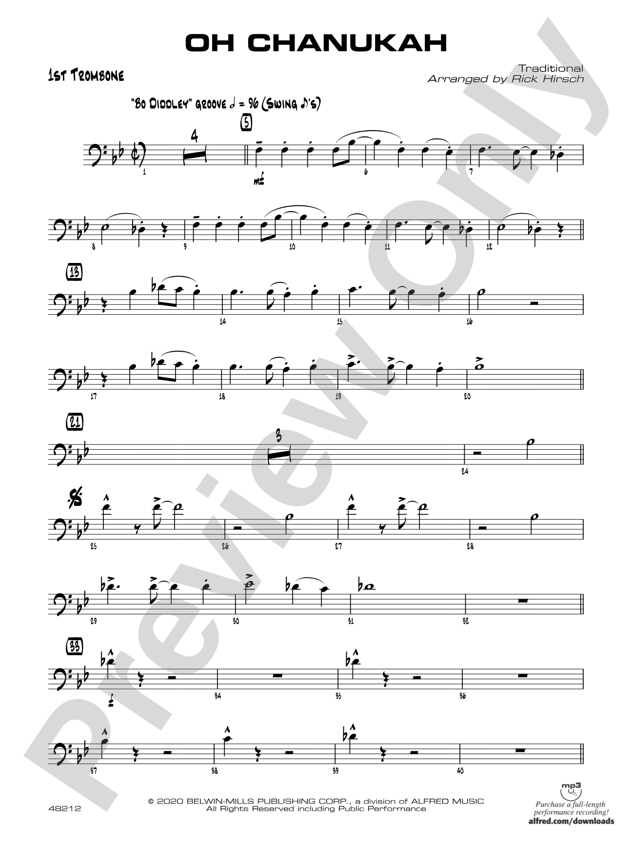 Oh Chanukah: 1st Trombone