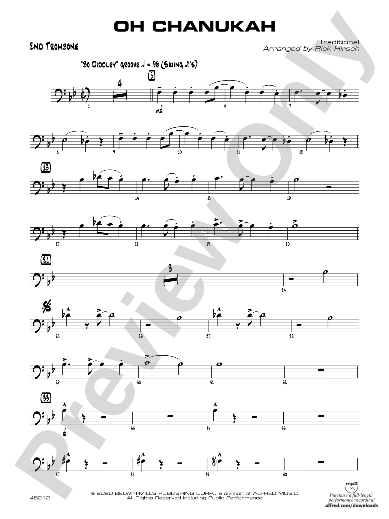 Oh Chanukah: 2nd Trombone