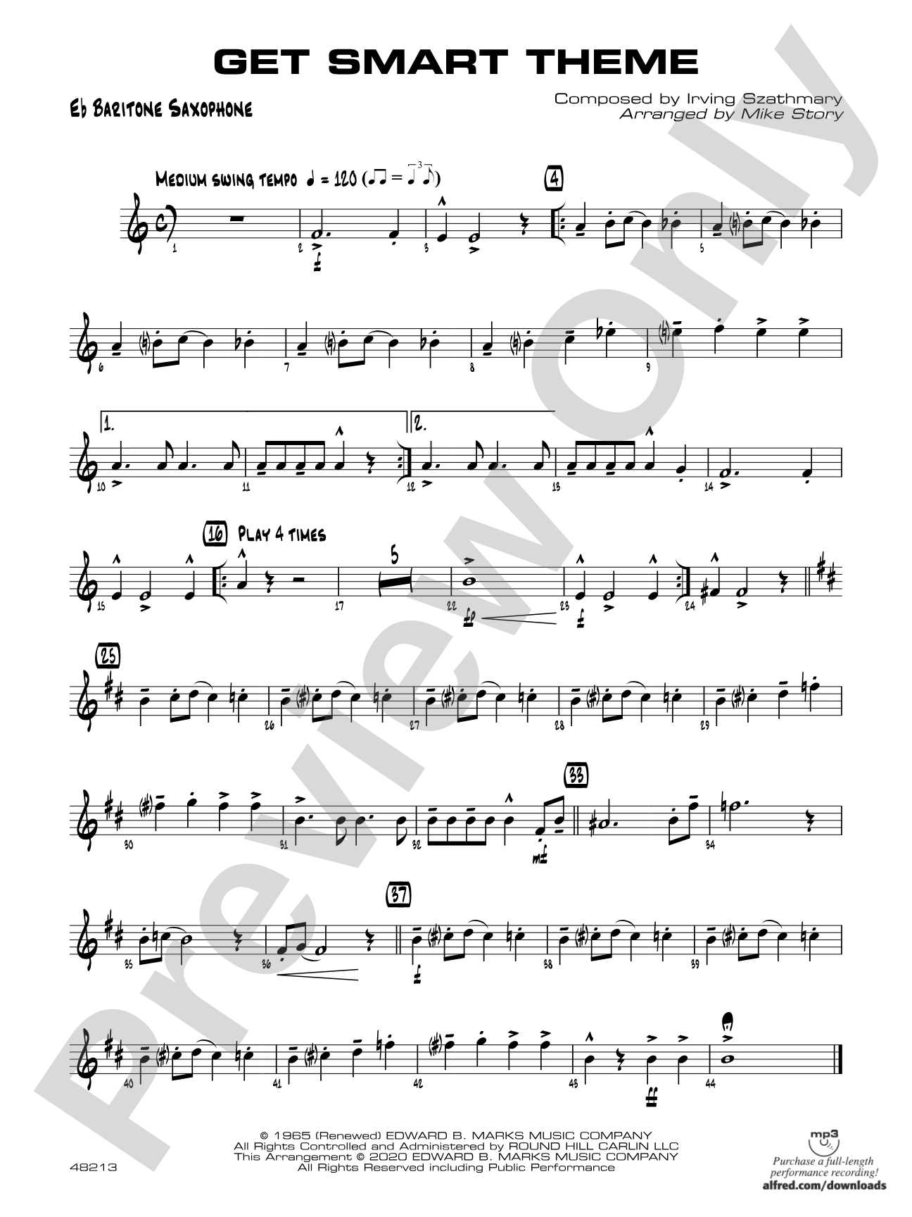 Get Smart Theme: E-flat Baritone Saxophone